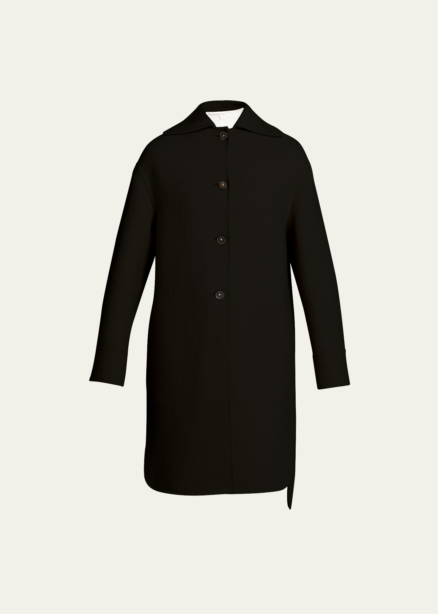 Jil Sander Black Single-Breasted Coat