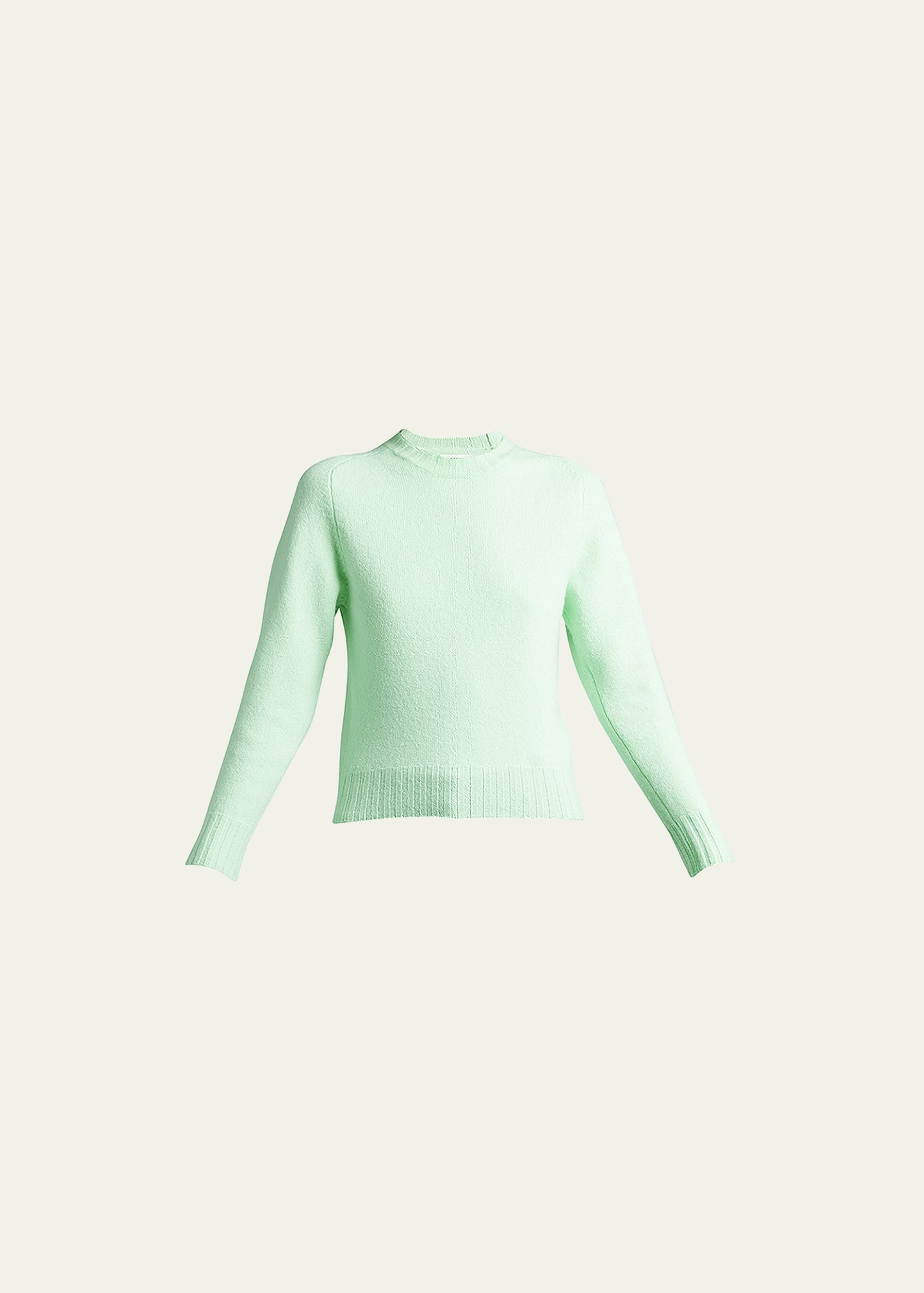 Jil Sander Round-neck Wool Sweater In Green