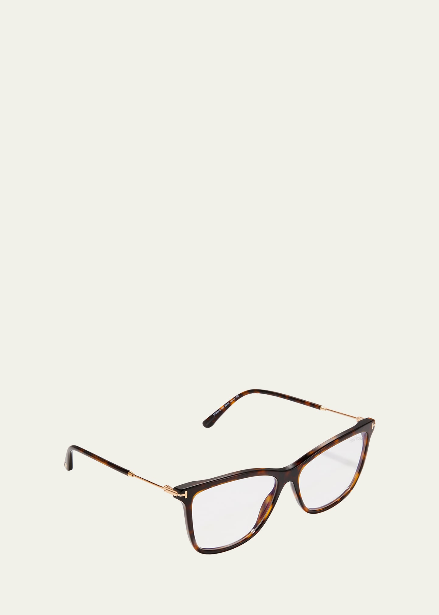 Tom Ford 56mm Cat Eye Blue Light Blocking Optical Glasses In Brown