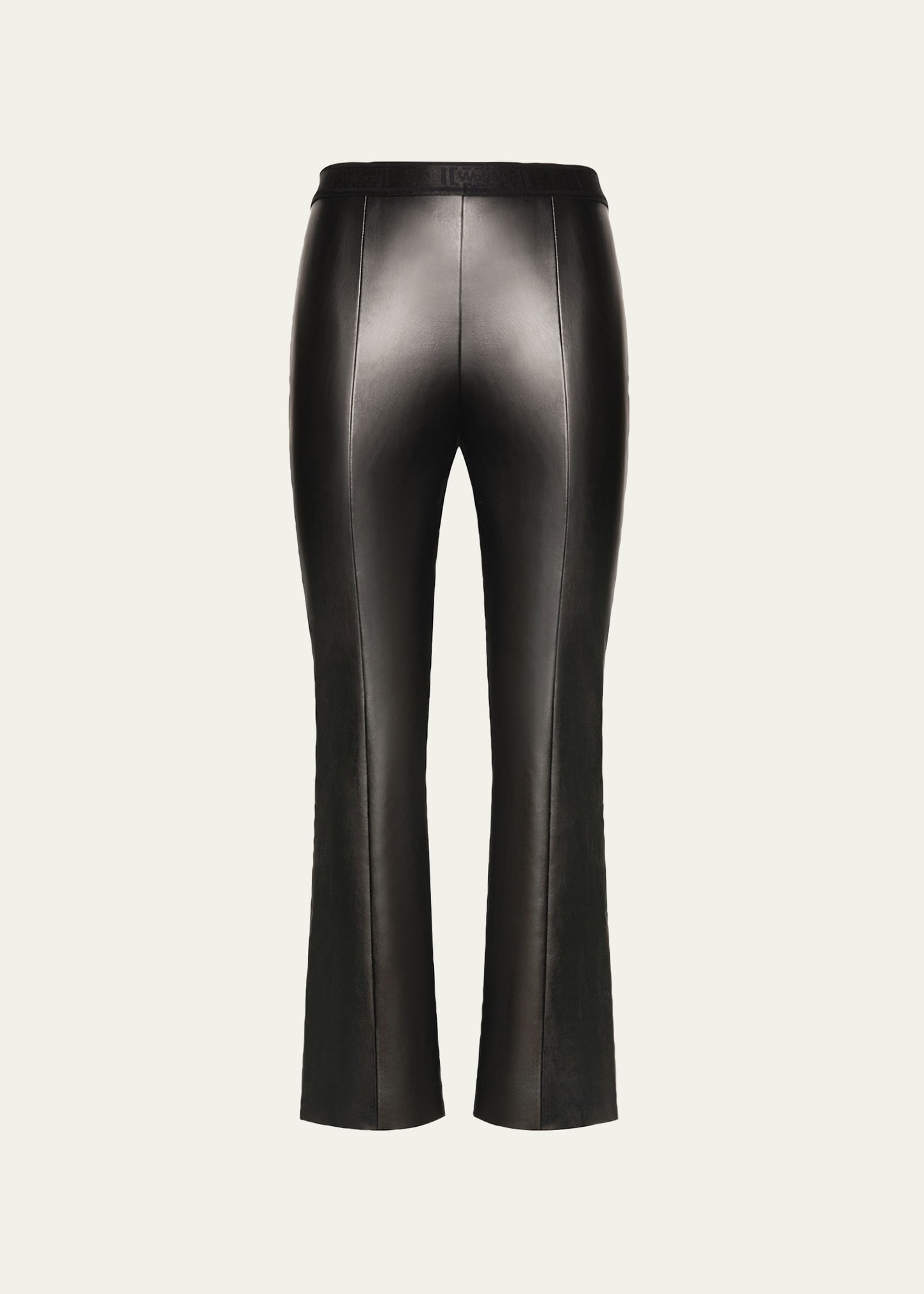 Shop Wolford Jenna Cropped Vegan Leather Trousers In Black