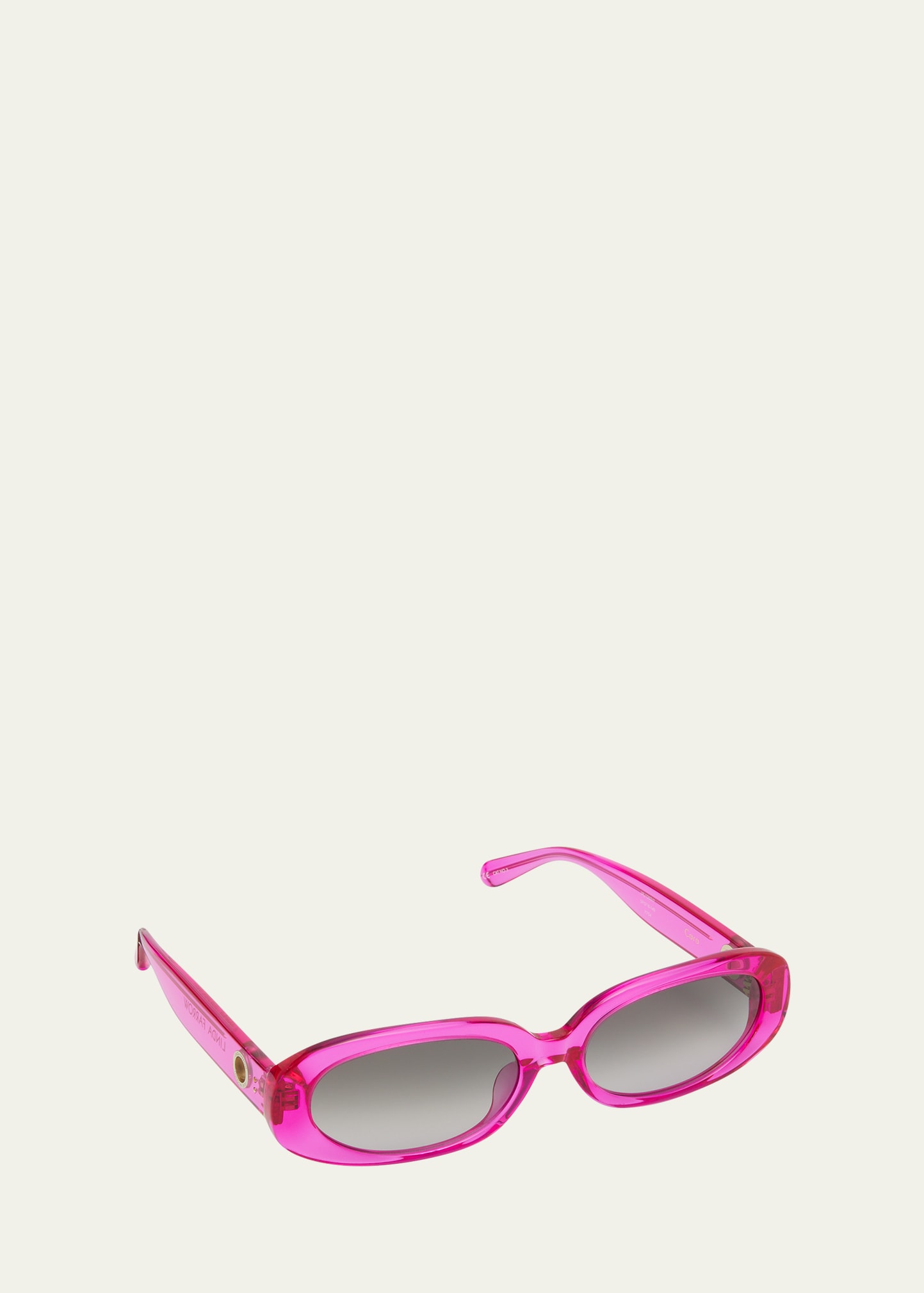 Linda Farrow Cara Rectangle Acetate Sunglasses