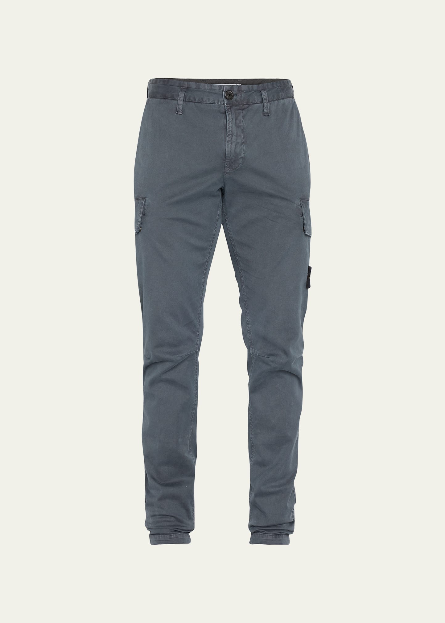 Stone Island Men's Chino Cargo Trousers In Charcoal
