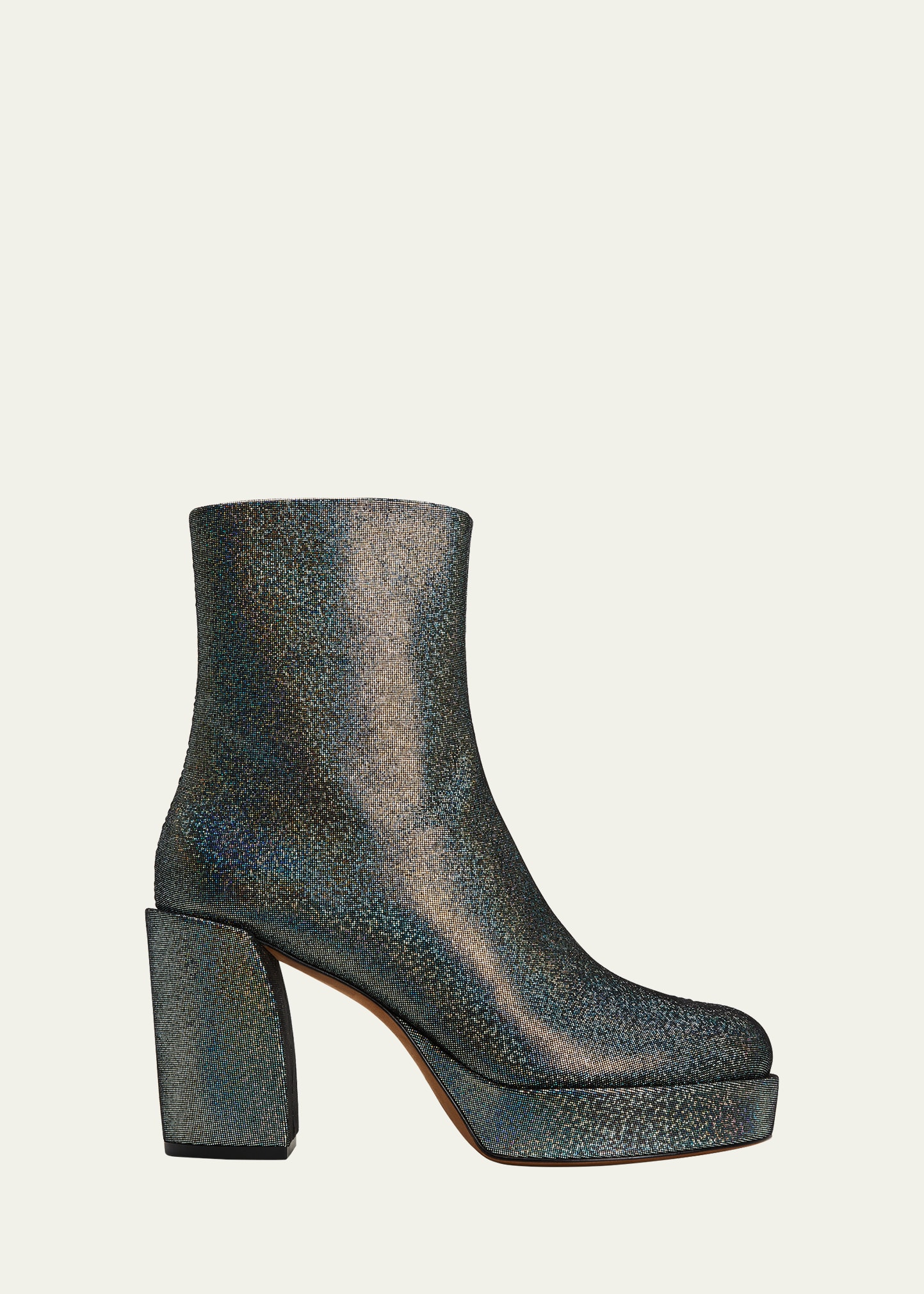 Naomi Shimmer Platform Ankle Boots