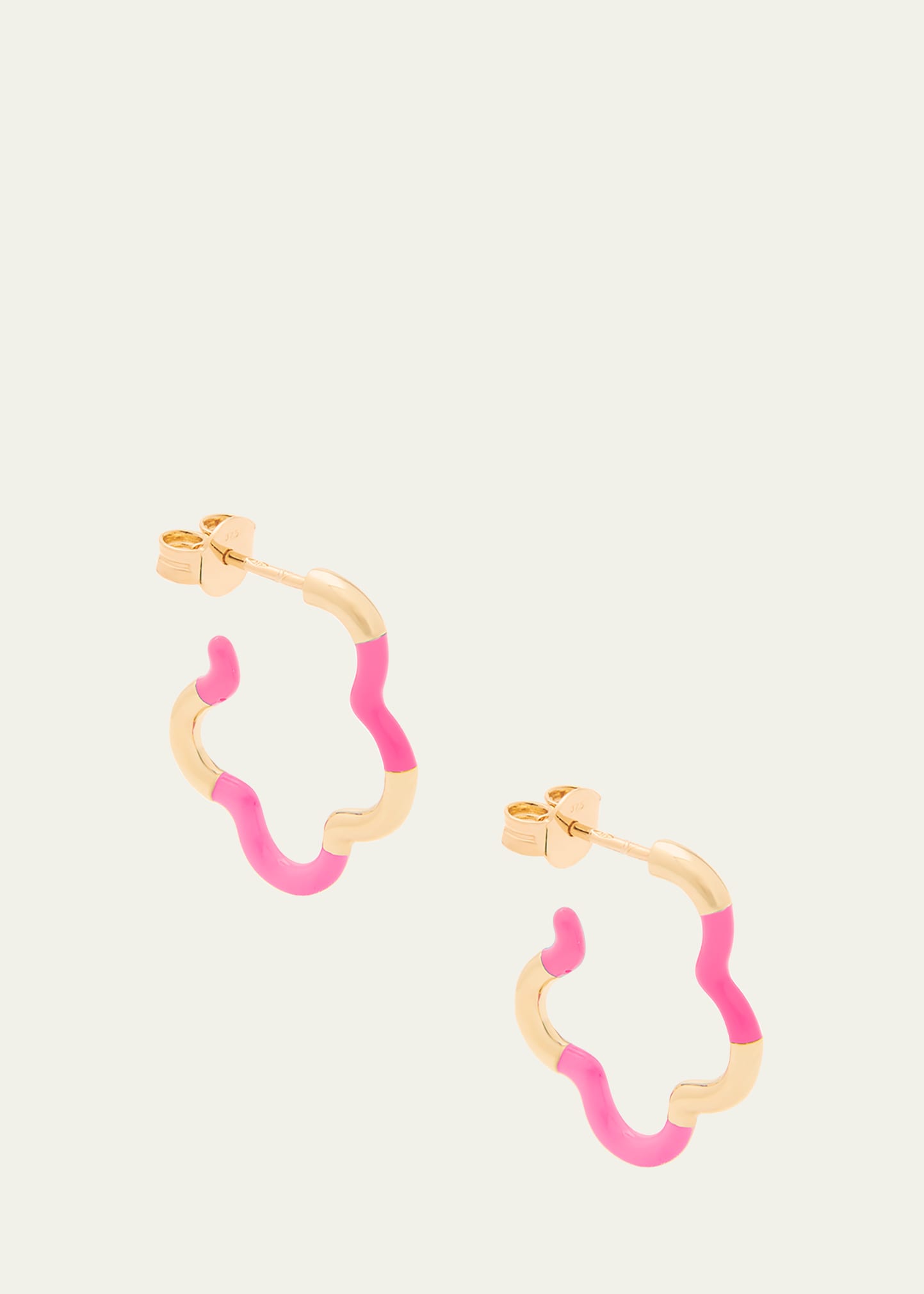 Bubble Gum Pink Enamel Mini Earrings