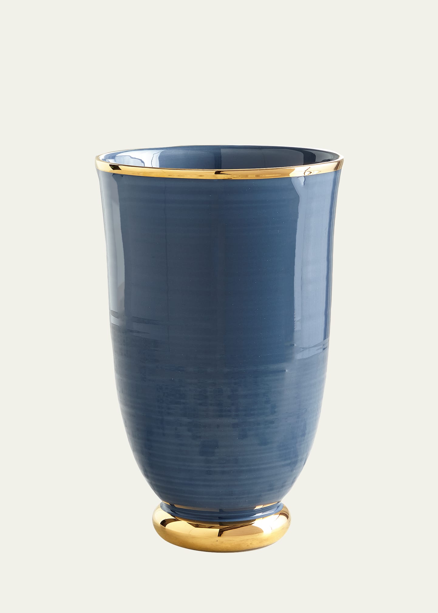 AERIN Large Ribbed Marion Tapered Ceramic Vase
