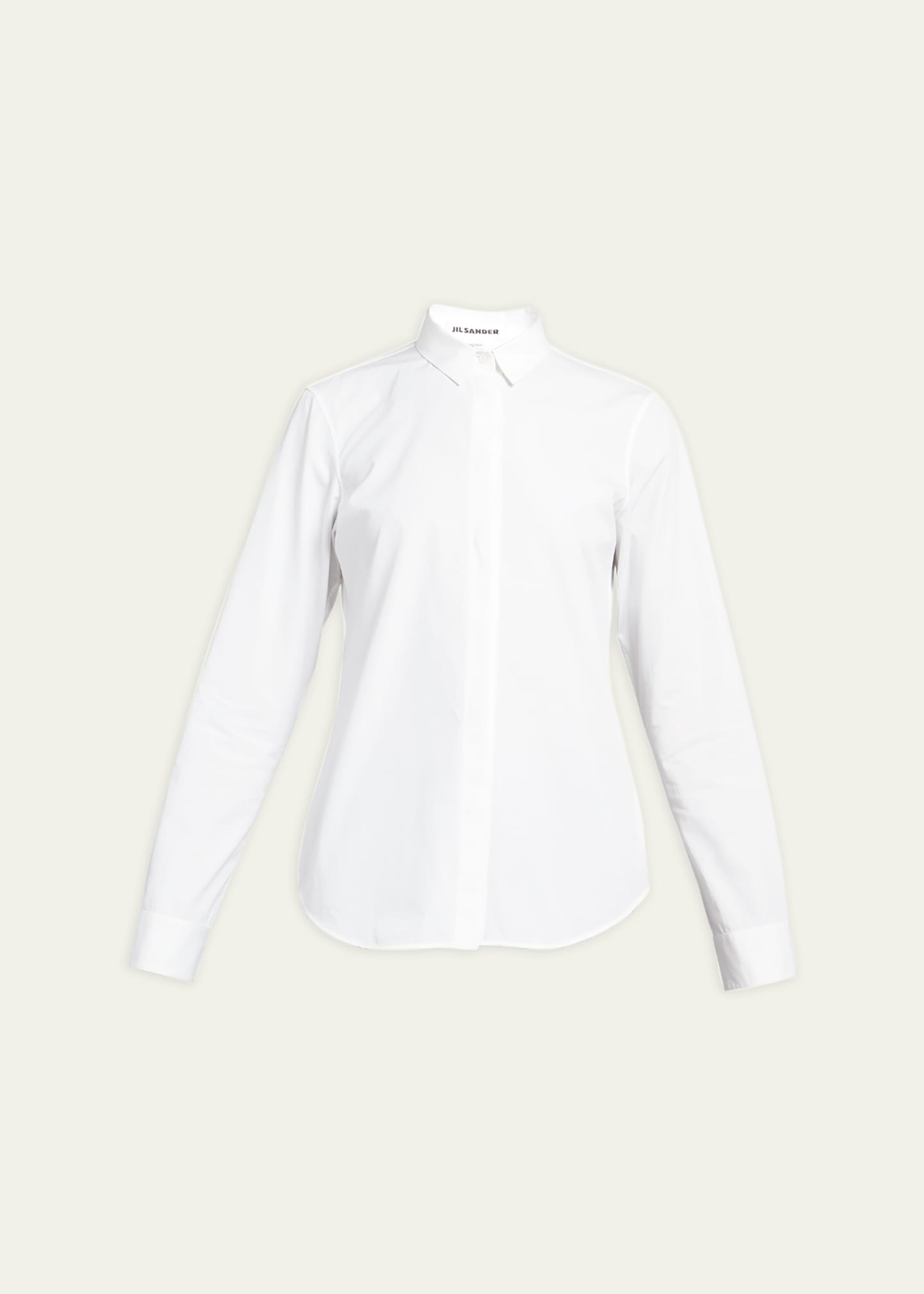 Jil Sander Monday Button-down Organic Cotton Shirt In Optic Whit