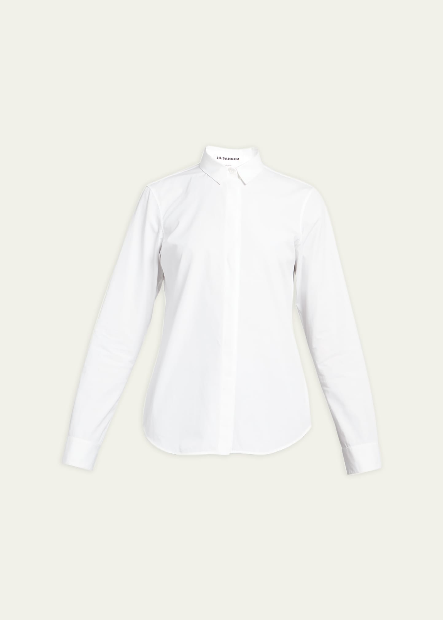 Jil Sander Monday Cotton Poplin Shirt In Optic Whit