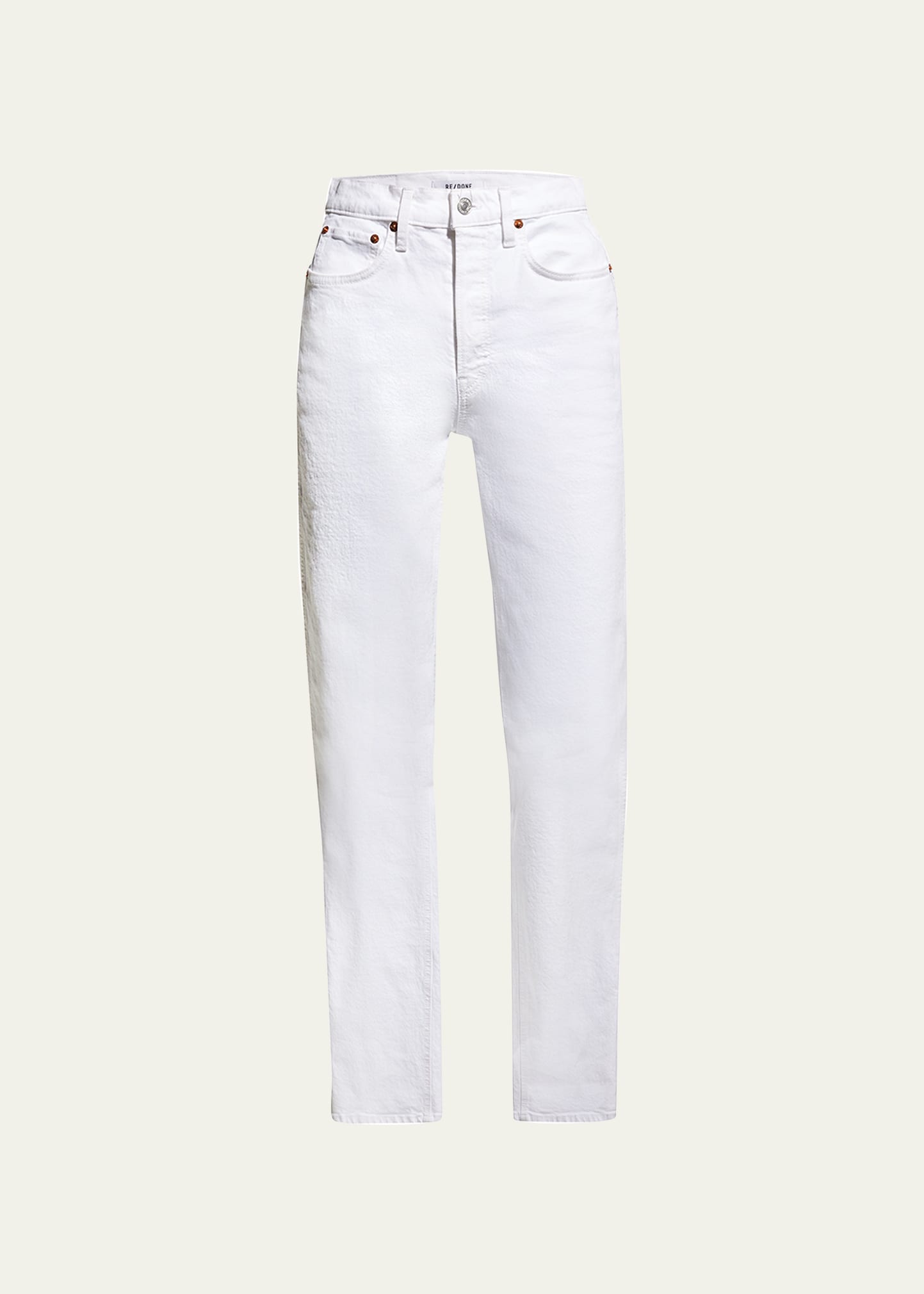 Re/done 90s High-rise Straight-leg Jeans In White