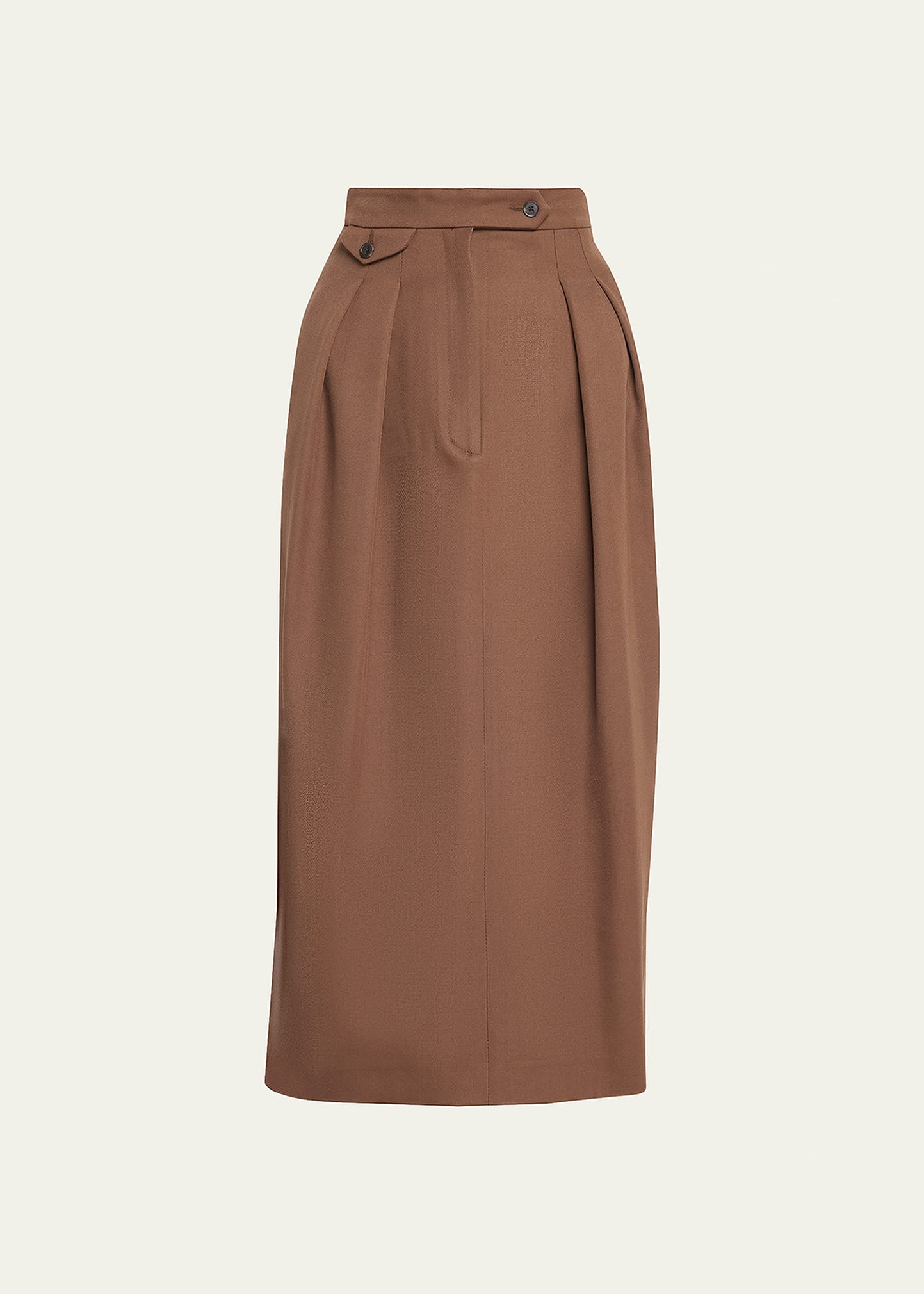 Michelet Pleated Wool Skirt