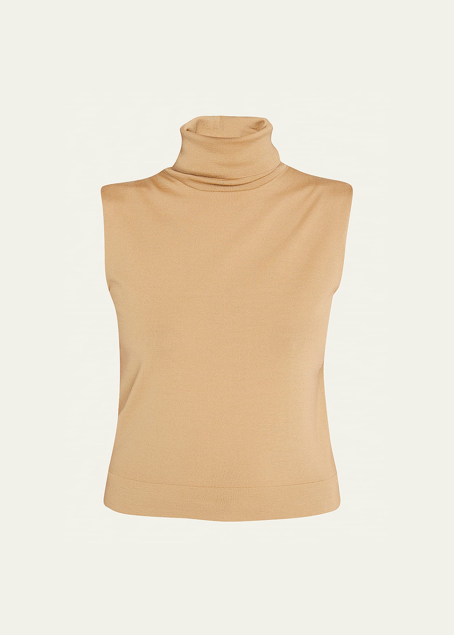 The Row Gianico Silk-blend Turtleneck Top In Camel