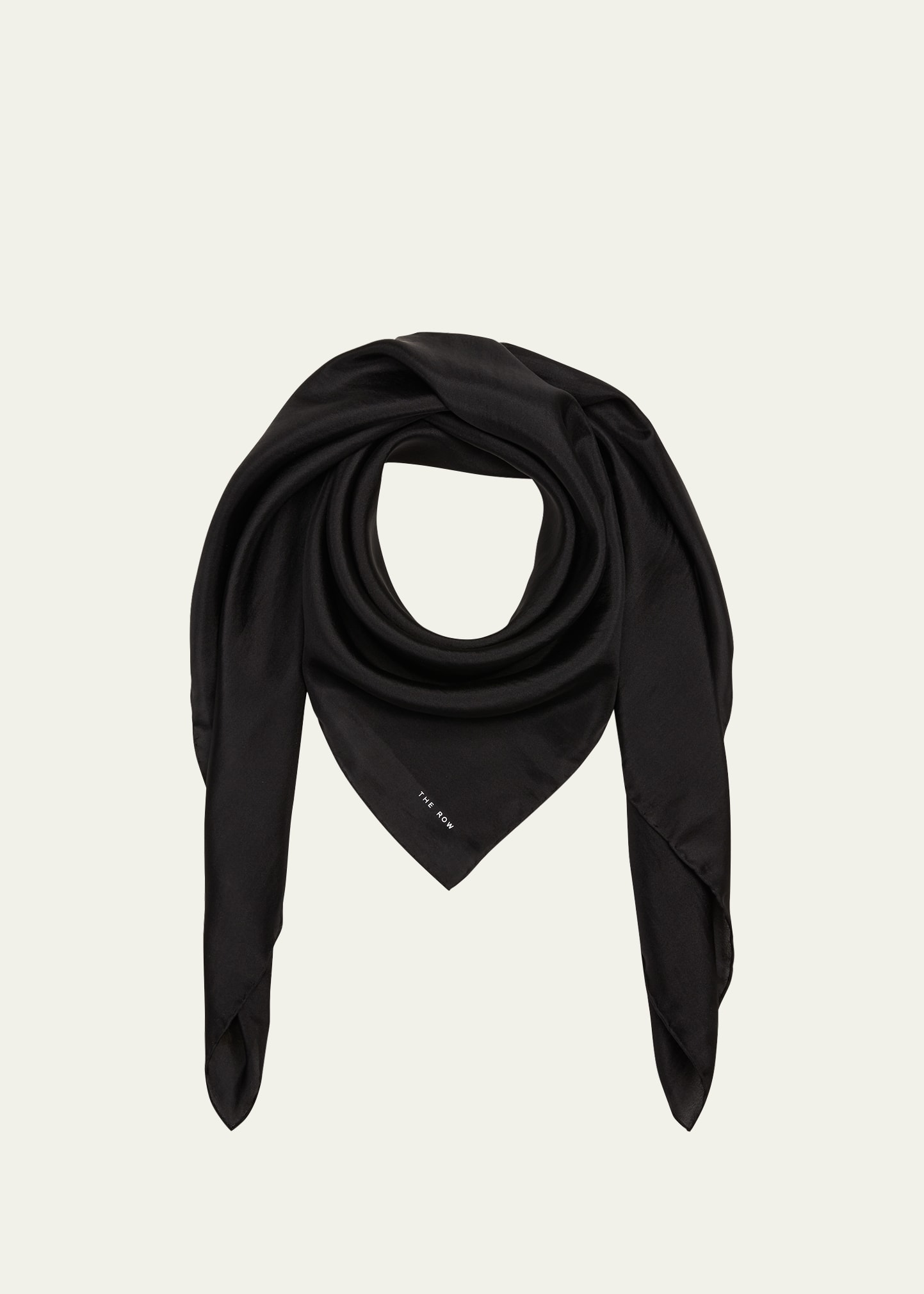 The Row Margault Silk Scarf In Black