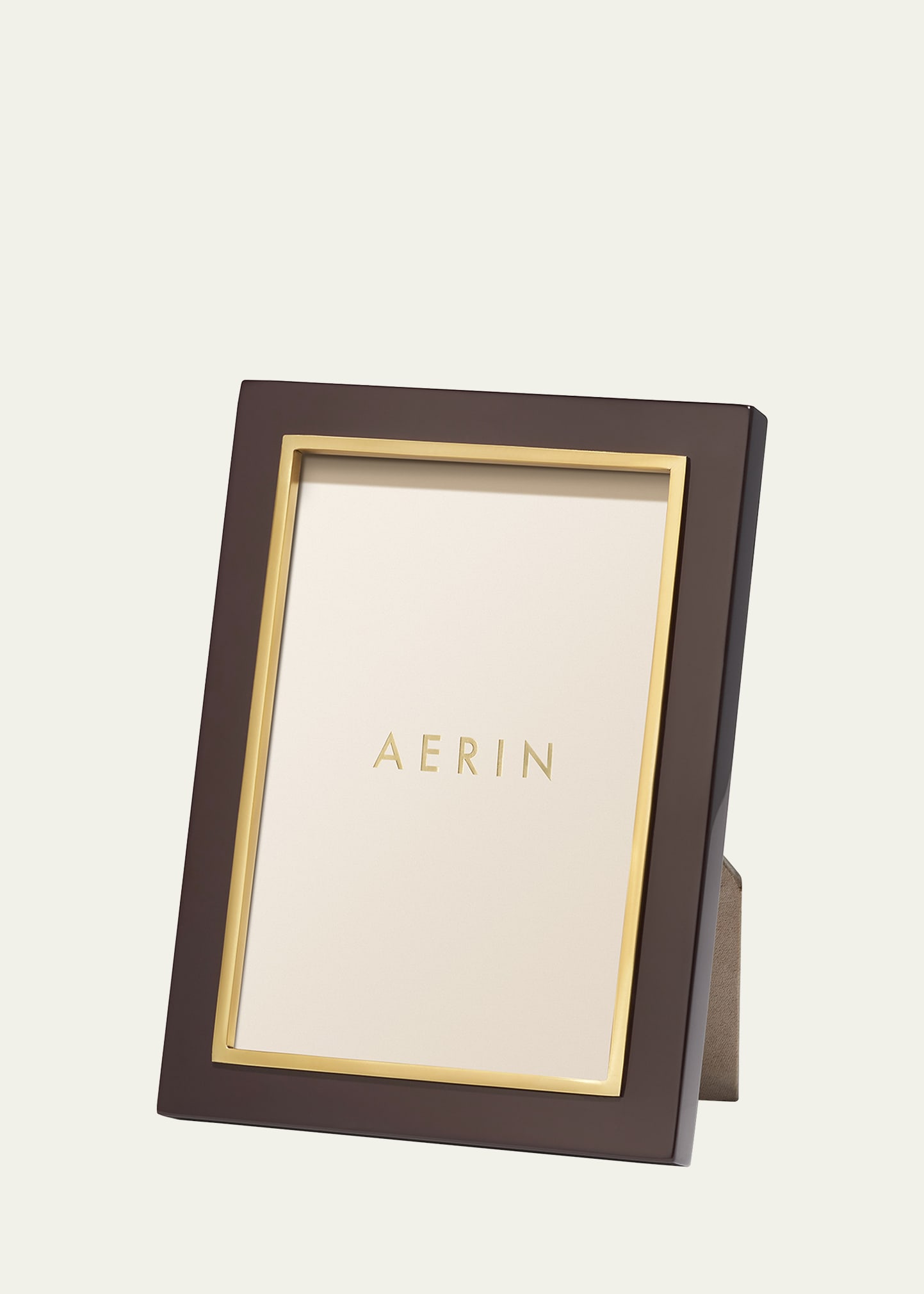 Aerin Chocolate Varda Lacquer Frame, 4x6 In Brown