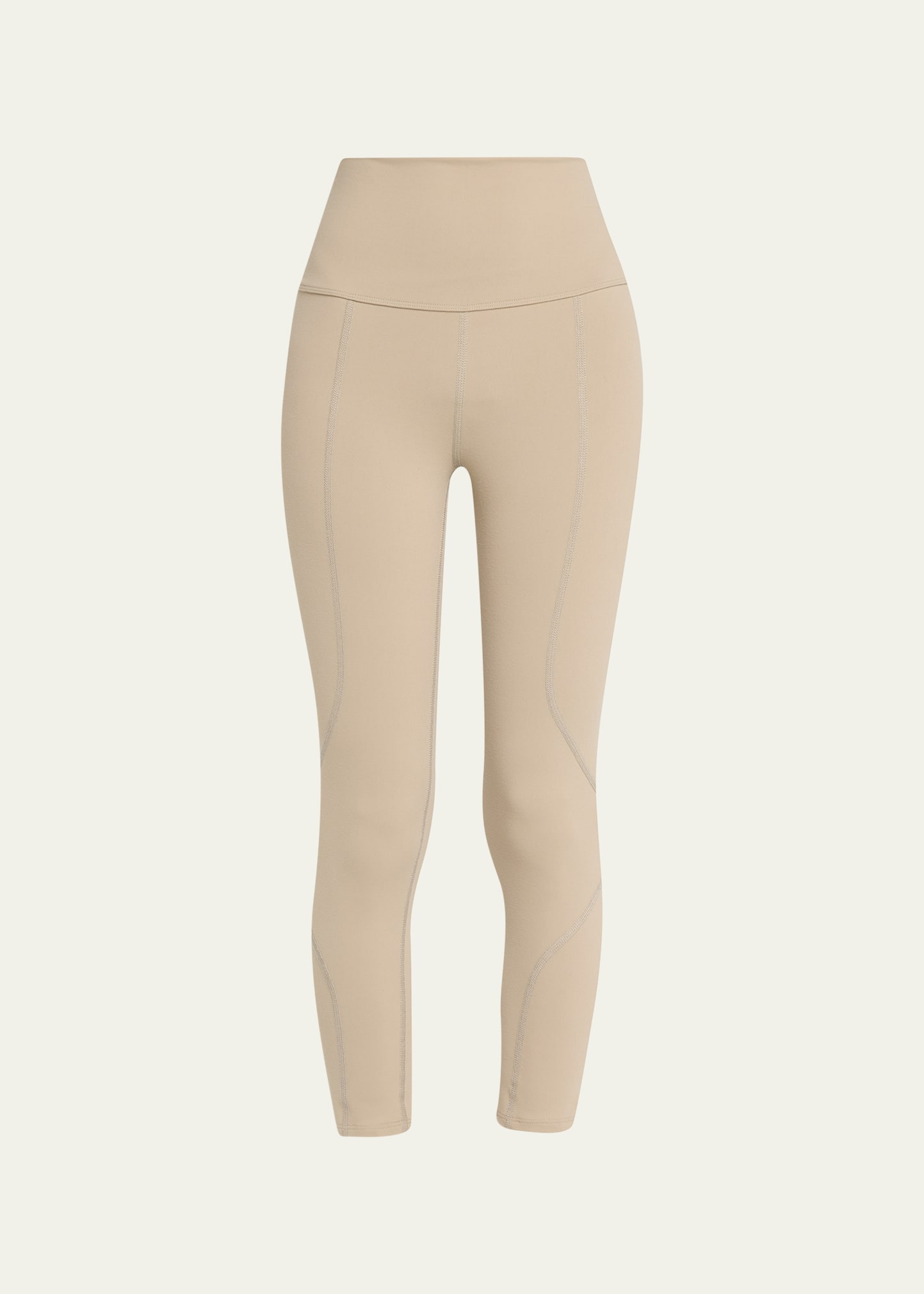 Live The Process Geometric High-waisted 7/8 Leggings In Sand Dune C4