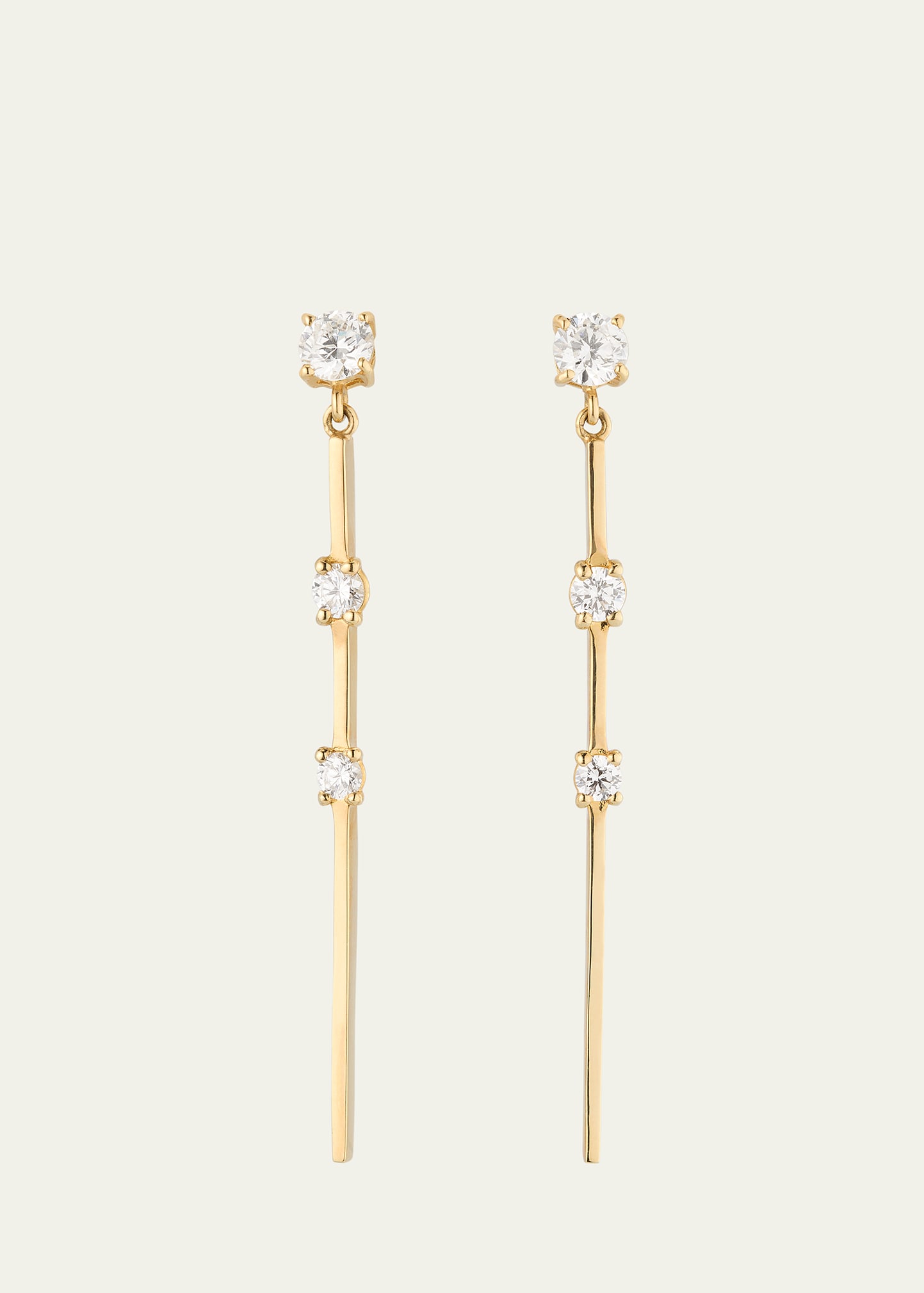 Lana Solo Linear Dangle Bar Earrings With Diamonds In Yg