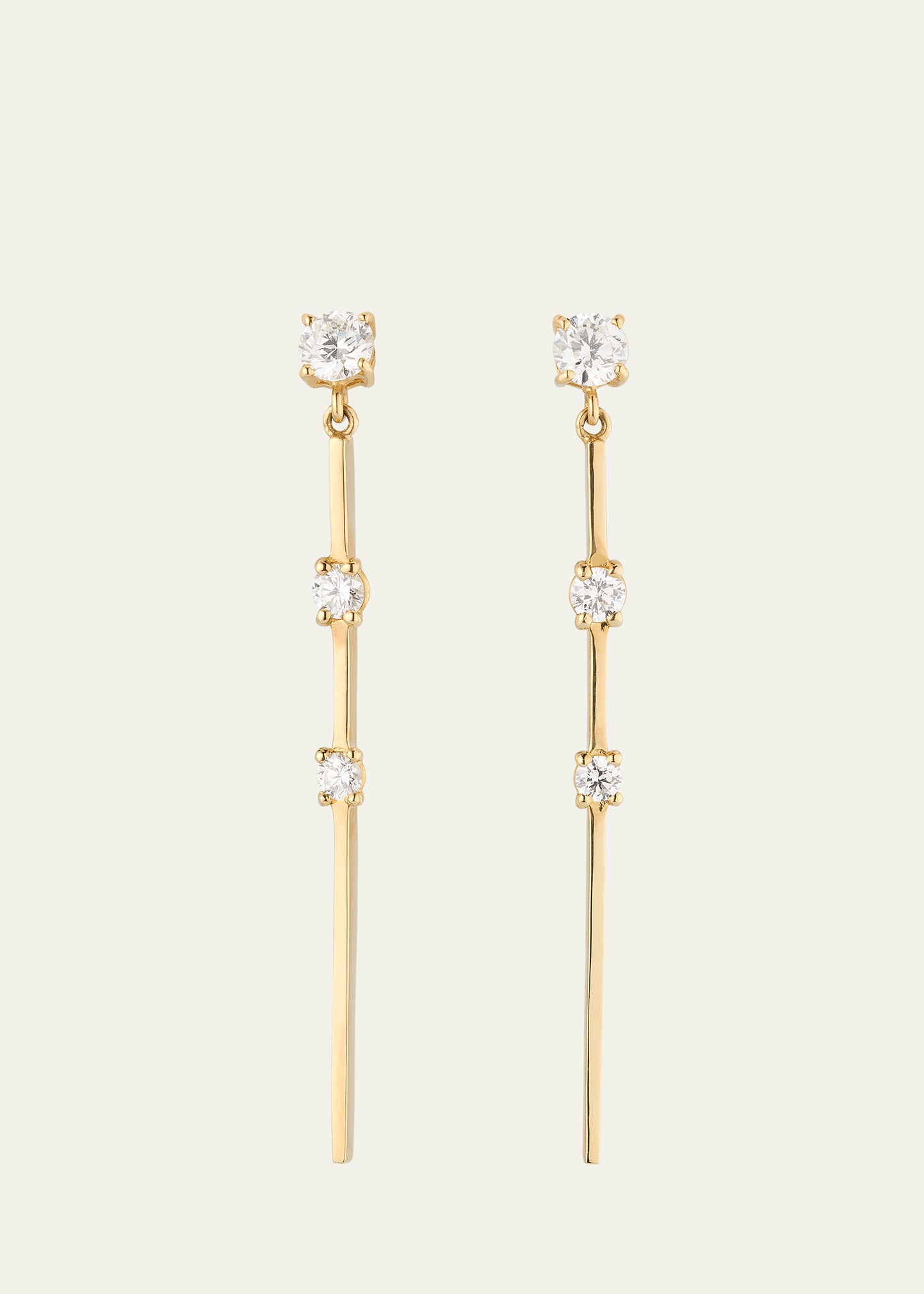 LANA SOLO LINEAR DANGLE BAR EARRINGS WITH DIAMONDS