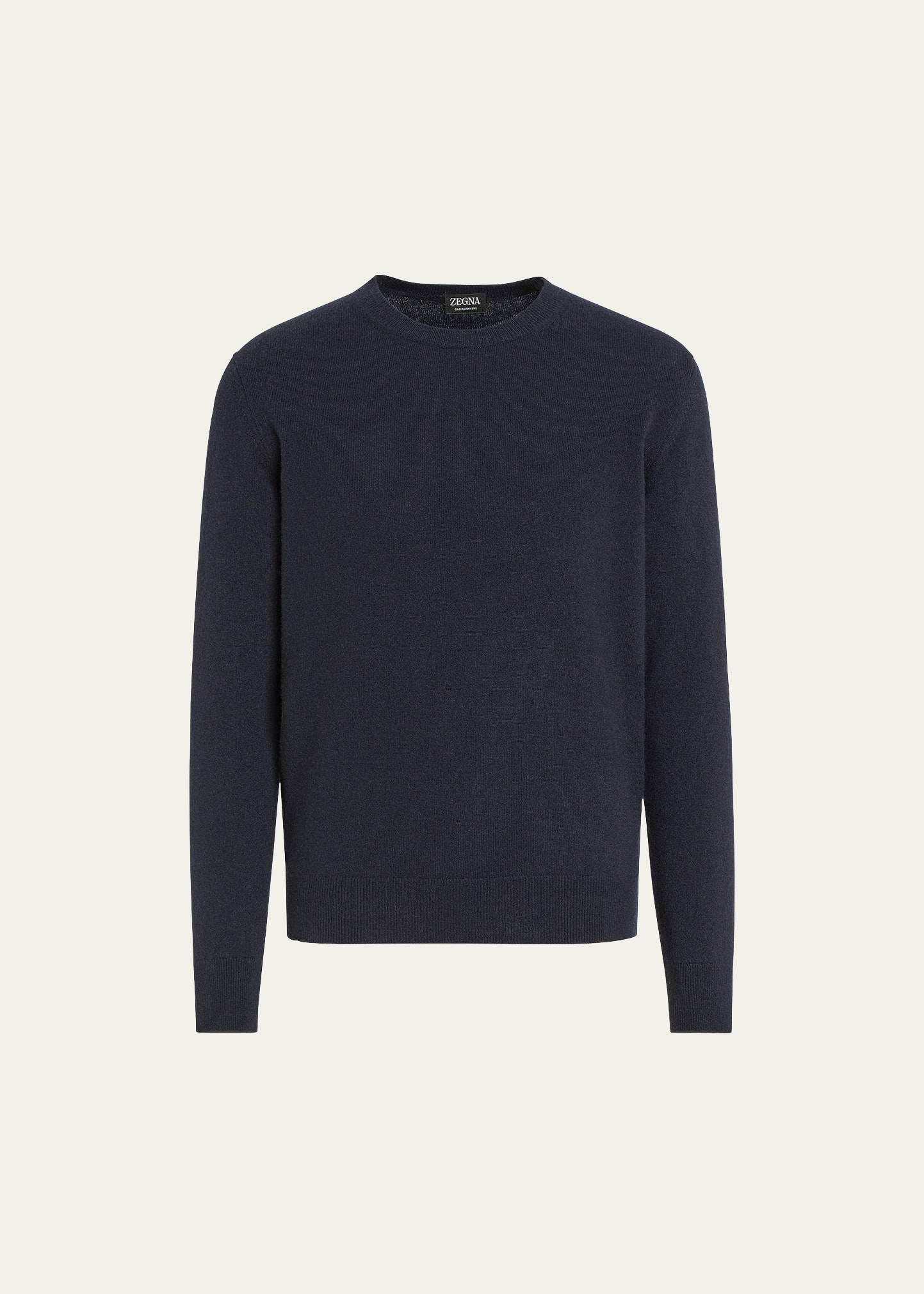 Zegna Oasi Cashmere Knit Crewneck Sweater In Nvy Sld