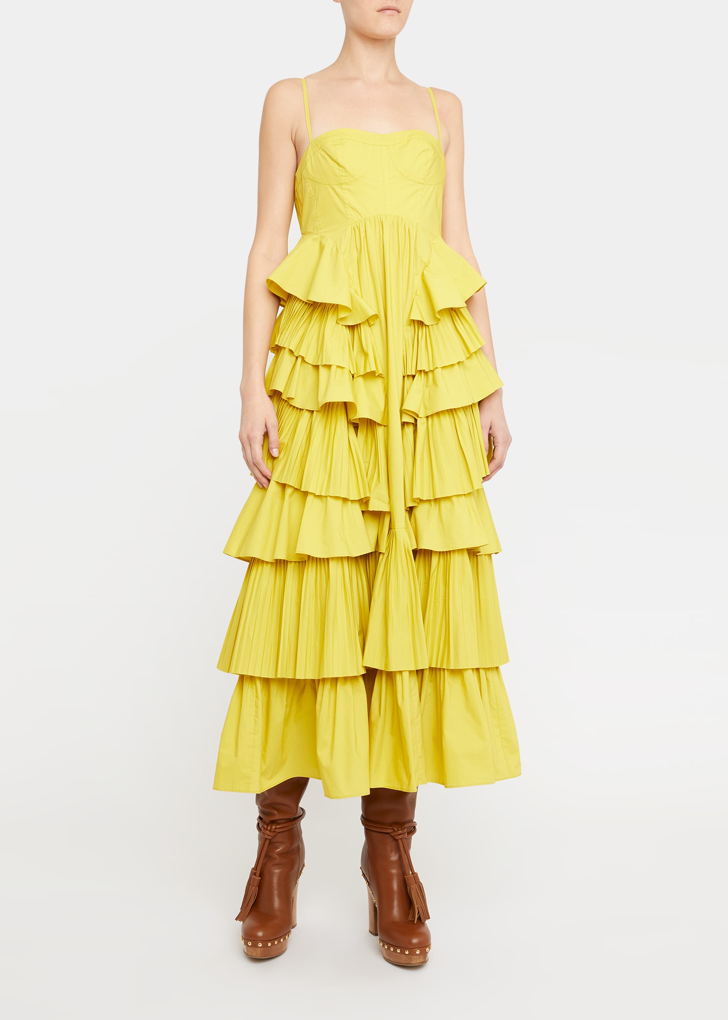 ulla johnson narcissa ruffle gown