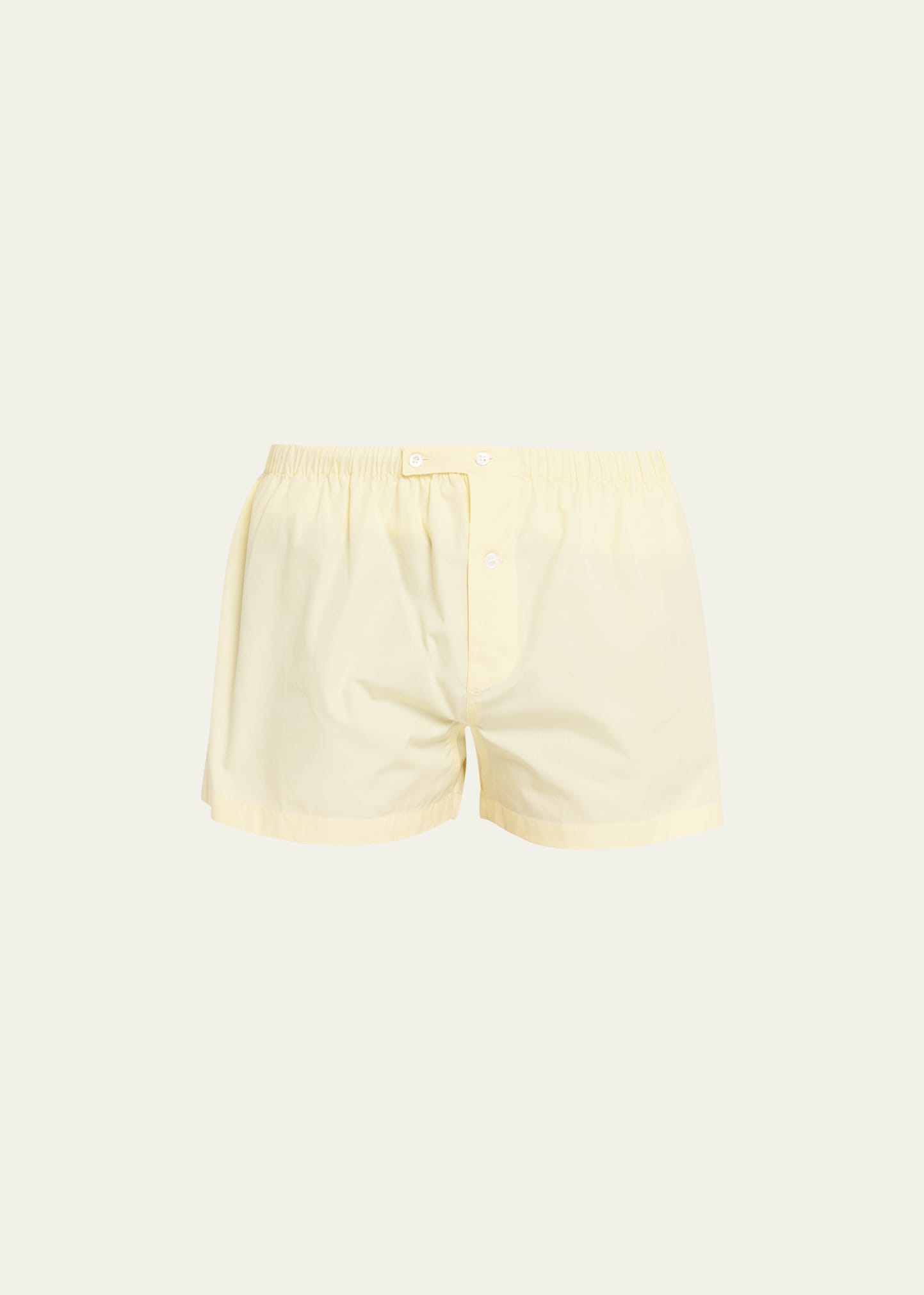 Anderson & Sheppard Men's George Cortina Organic Cotton Pajama Shorts In Yellow