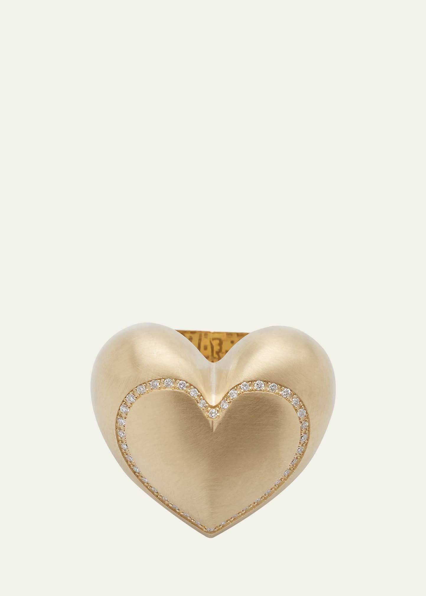 14K Gold and Diamond Heart Ring