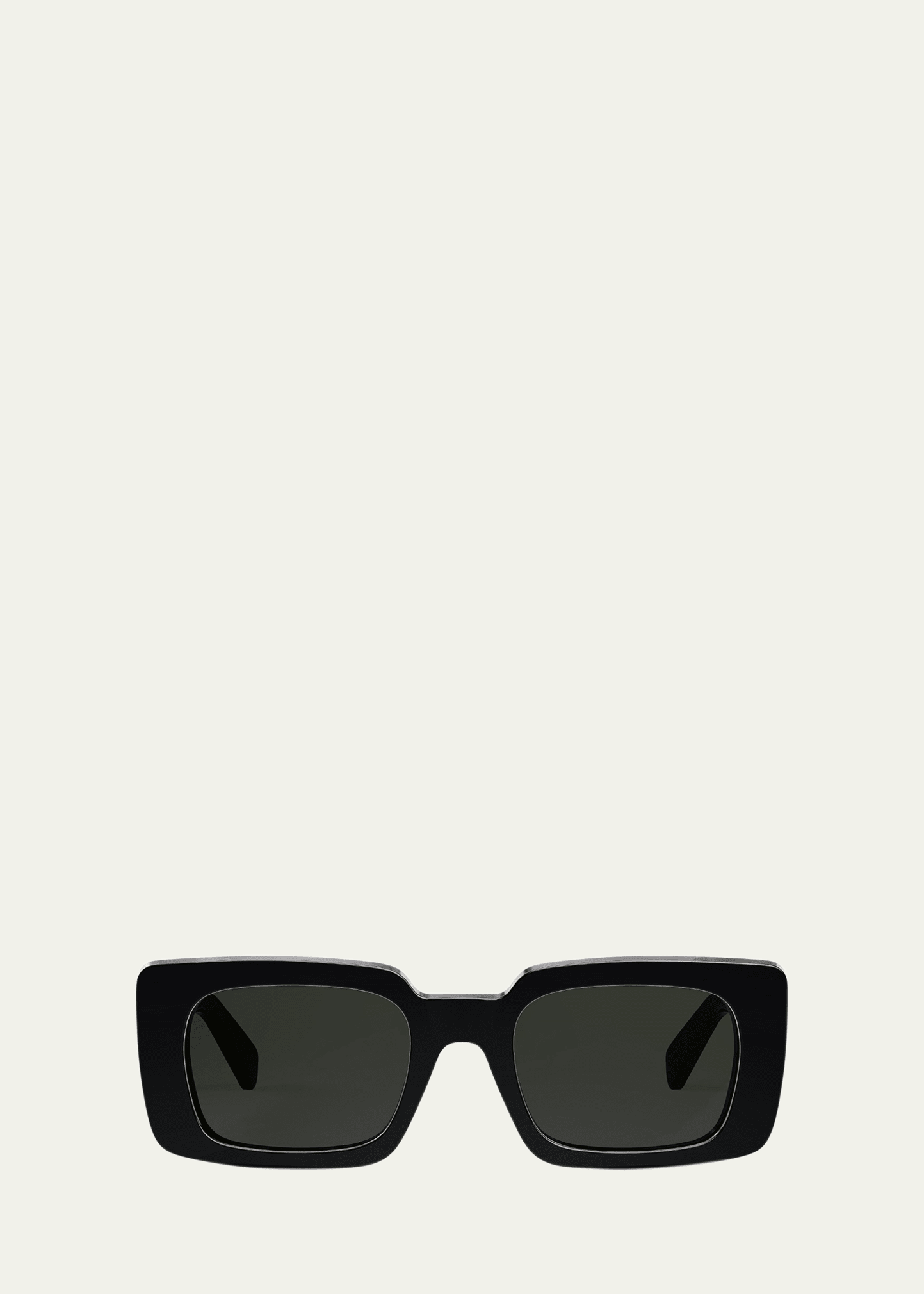 Rectangle Acetate Sunglasses w/ Case