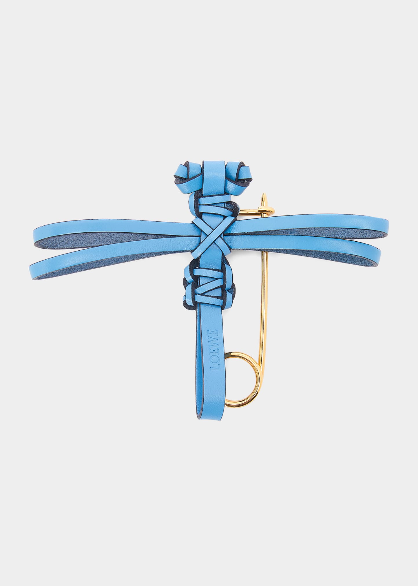 Loewe Dragonfly Leather Pin Charm In Sky Blue | ModeSens