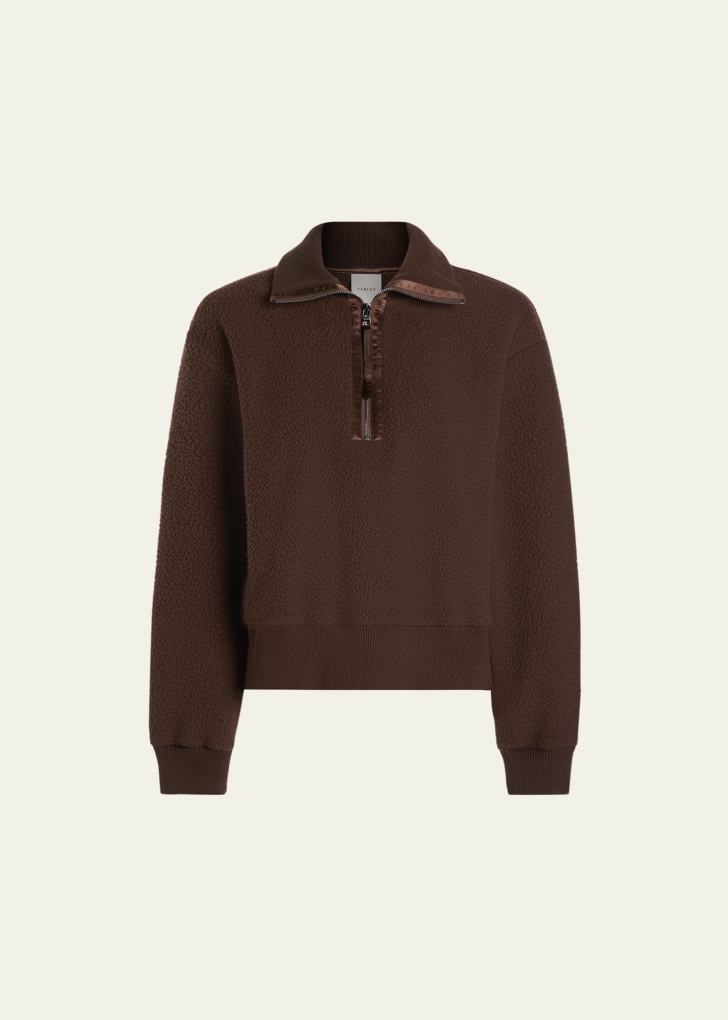 Varley Roselle Half-zip Fleece Pullover In Dark Truff