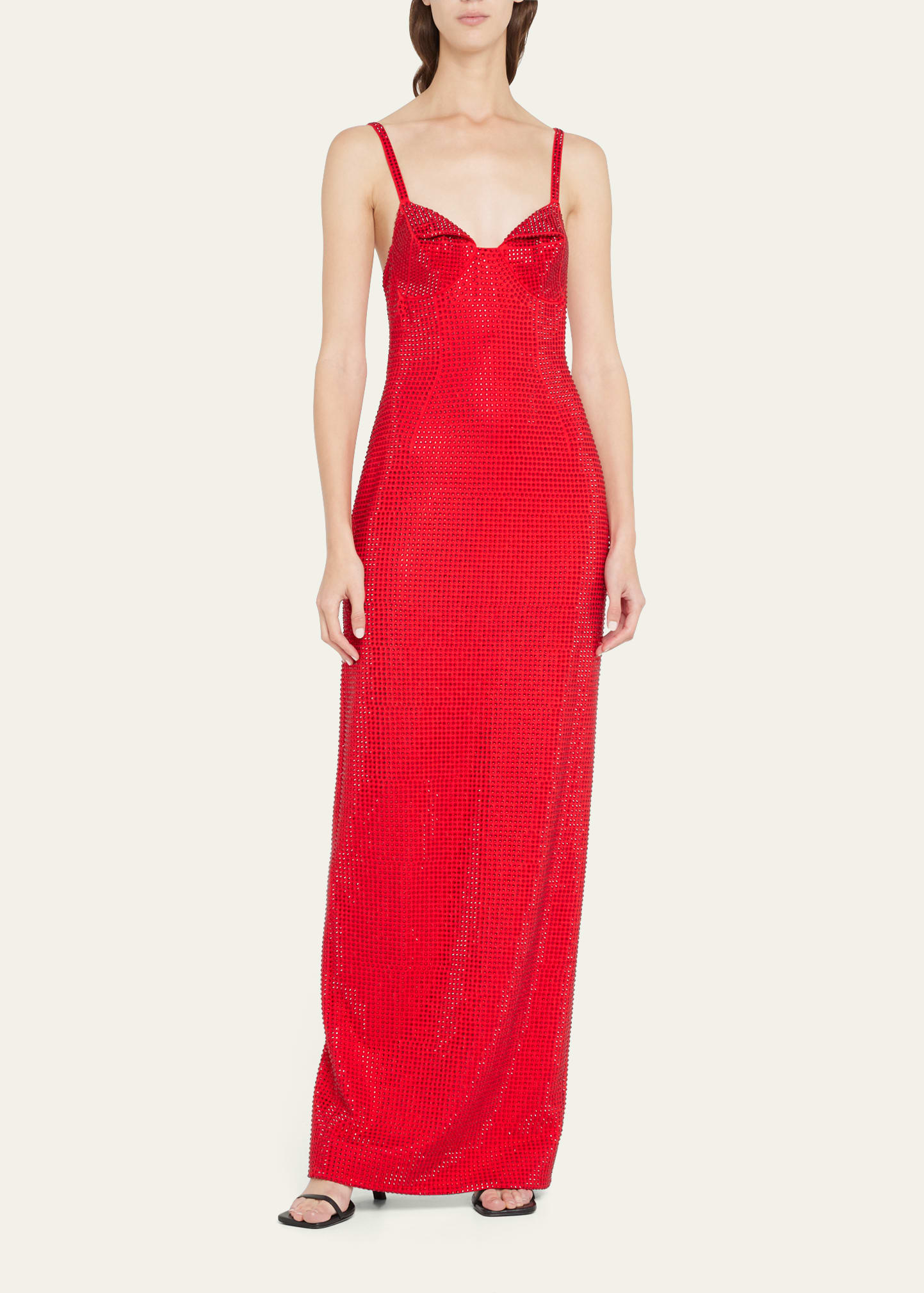 Hotfix Embellished Long Gown