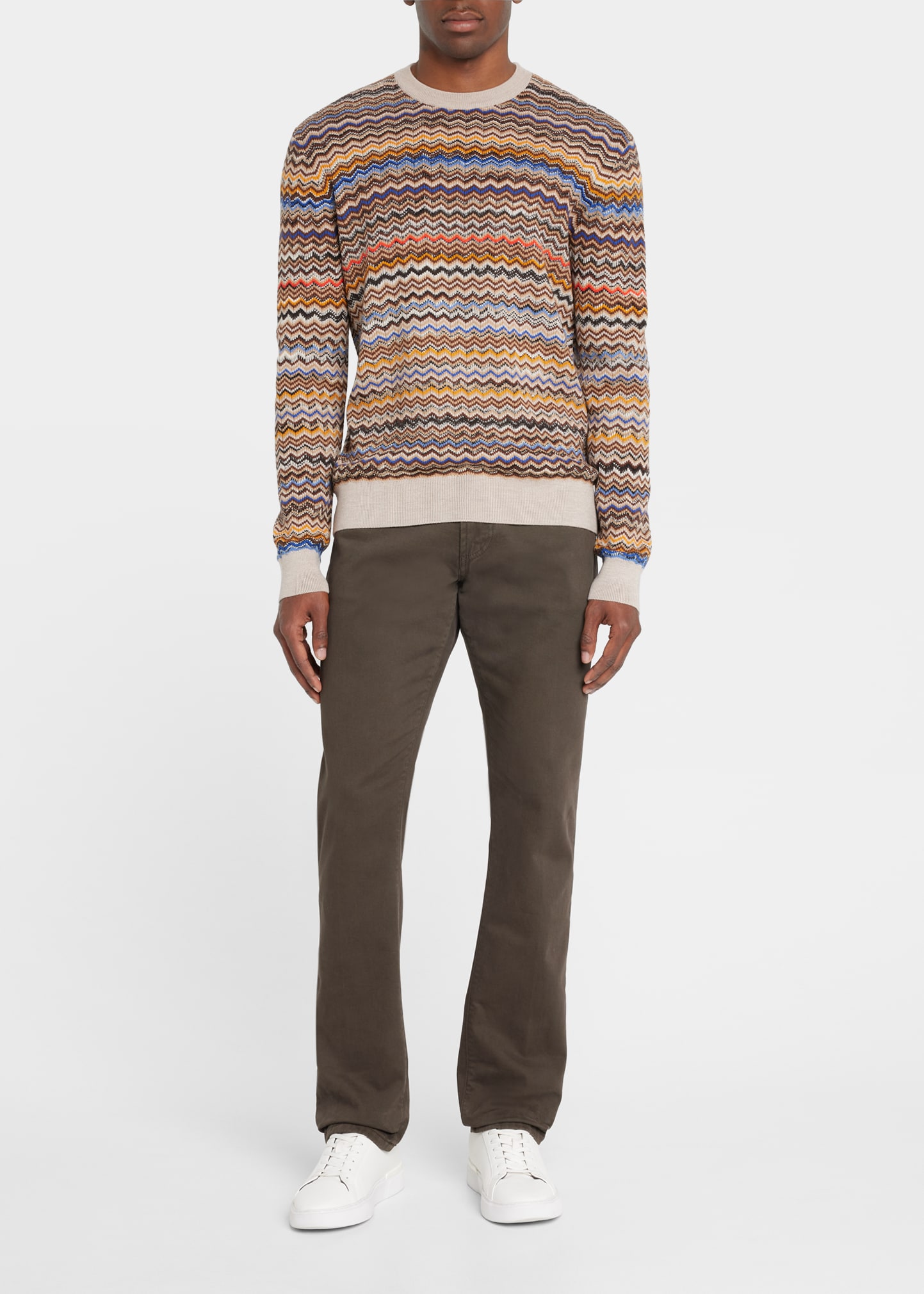 Men's Ribbed Multi-Chevron Sweater