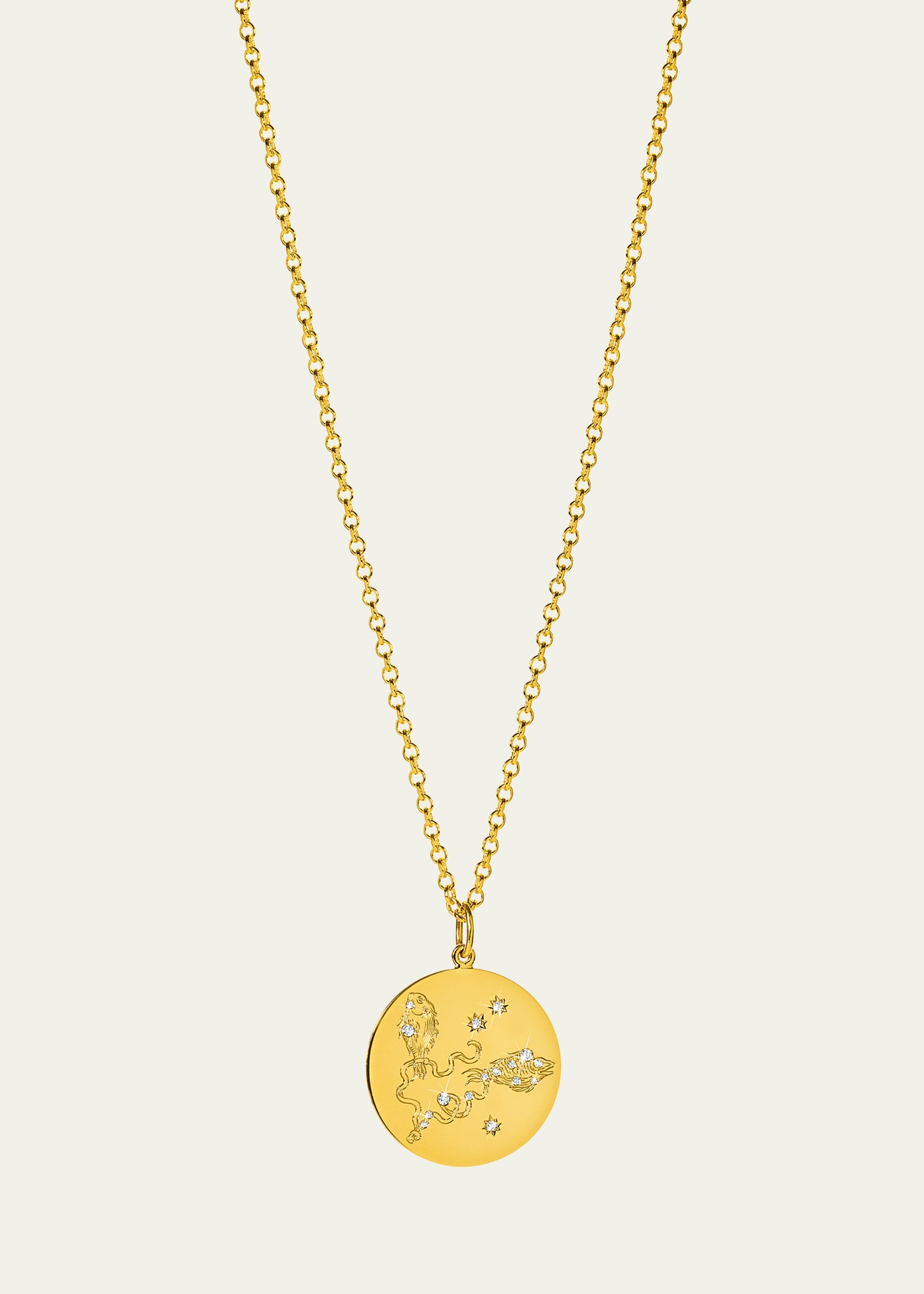 Zodiac Pendant Necklace, Pisces