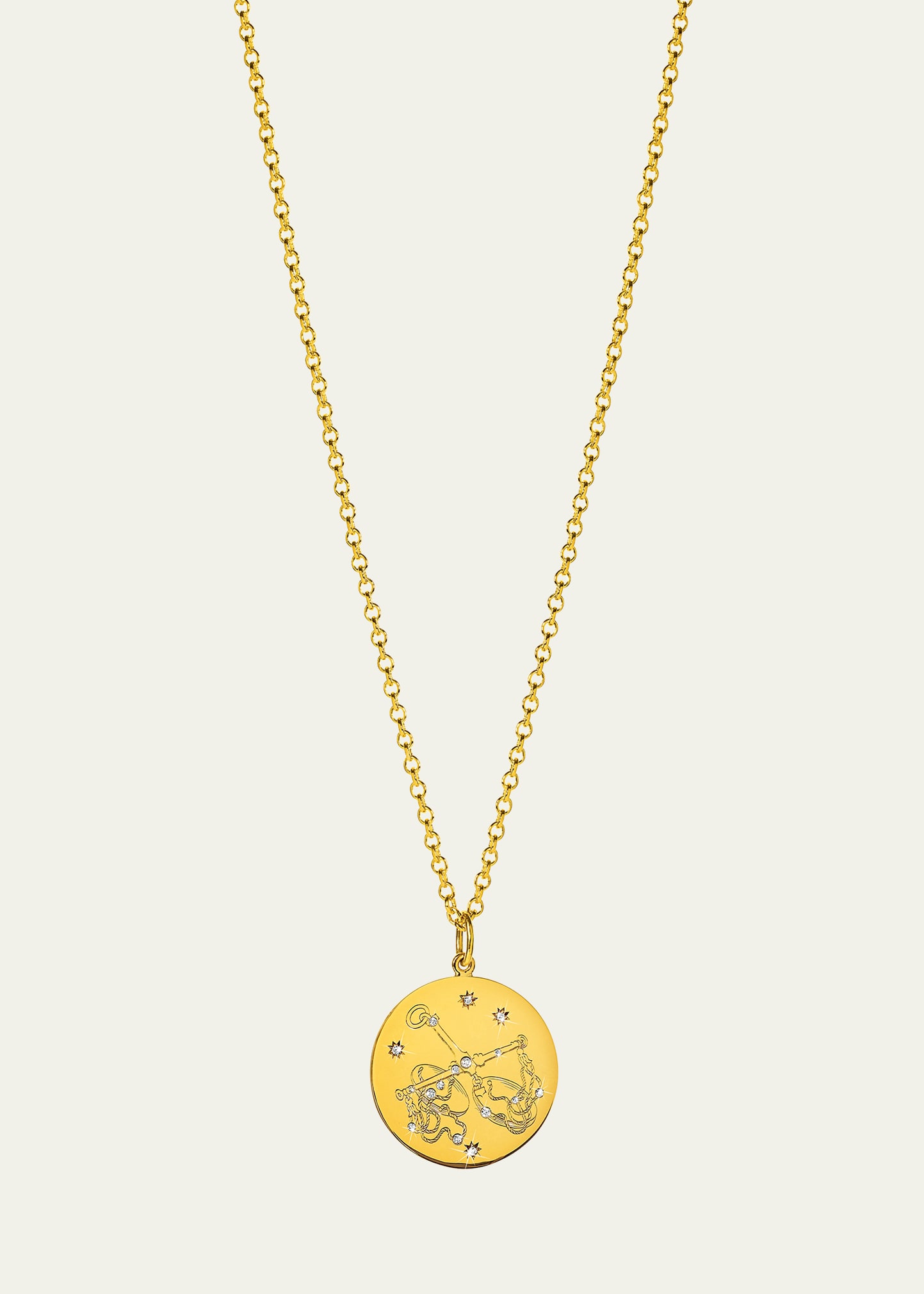 Zodiac Pendant Necklace, Libra