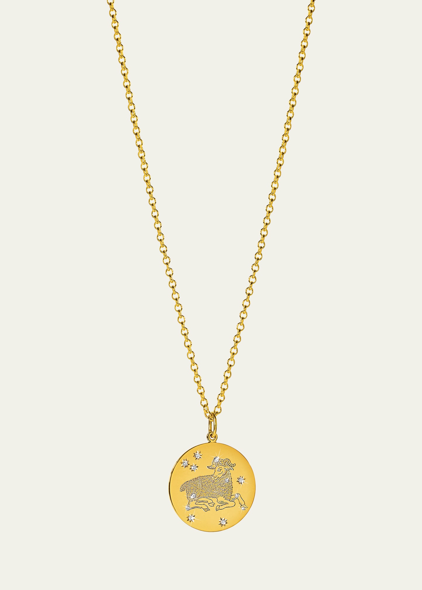 Zodiac Pendant Necklace, Aries
