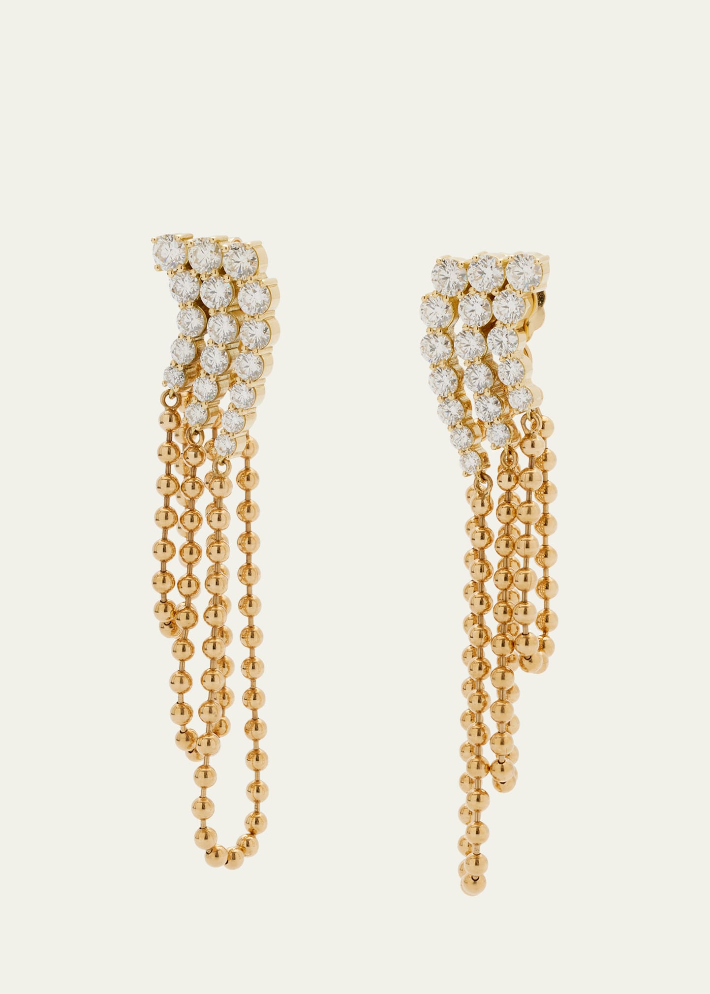 Jemma Wynne 18k Yellow Gold Connexion Diamond Chain Drop Earrings