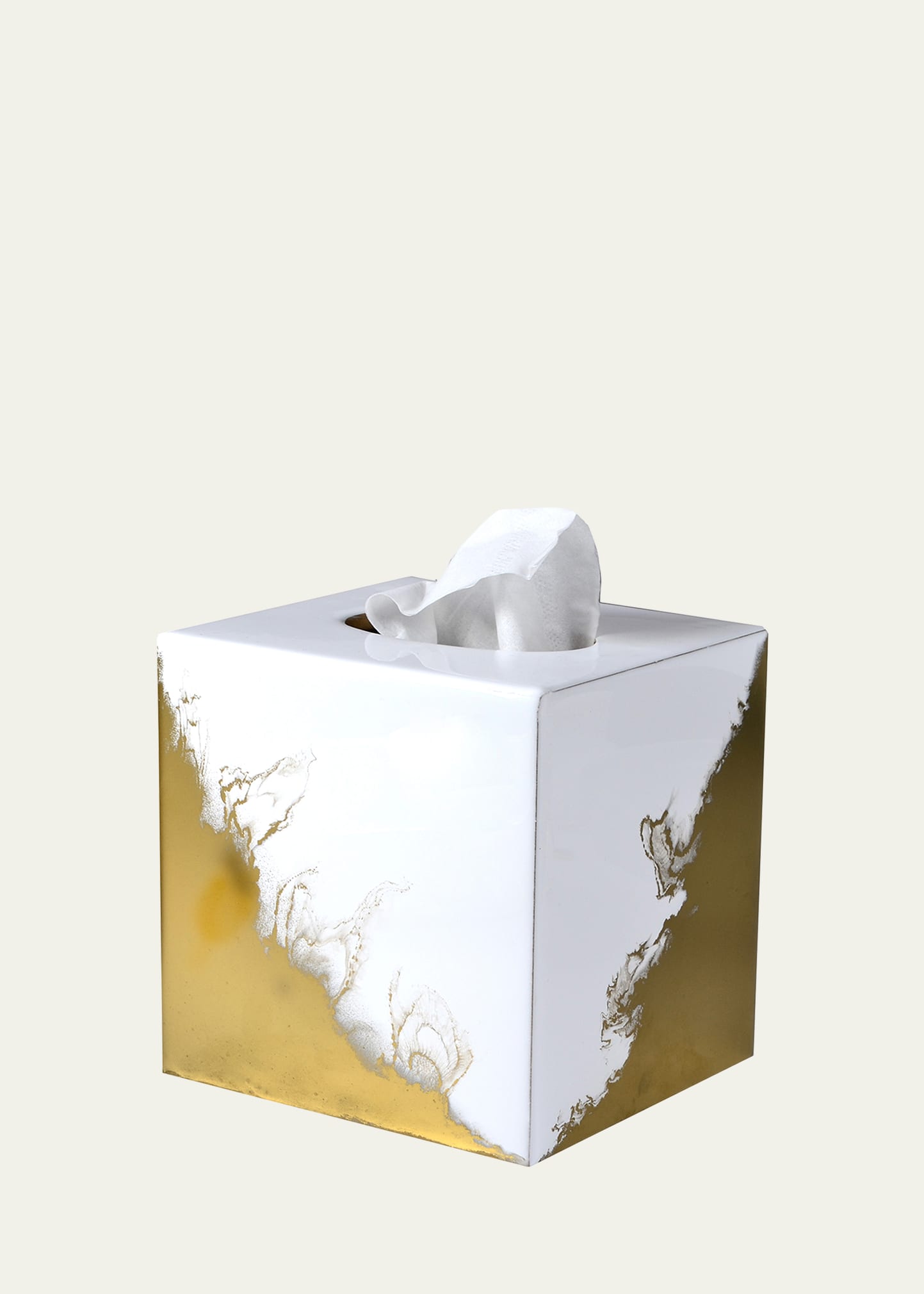 Mike & Ally Lava Boutique Tissue Box Cover In Gold