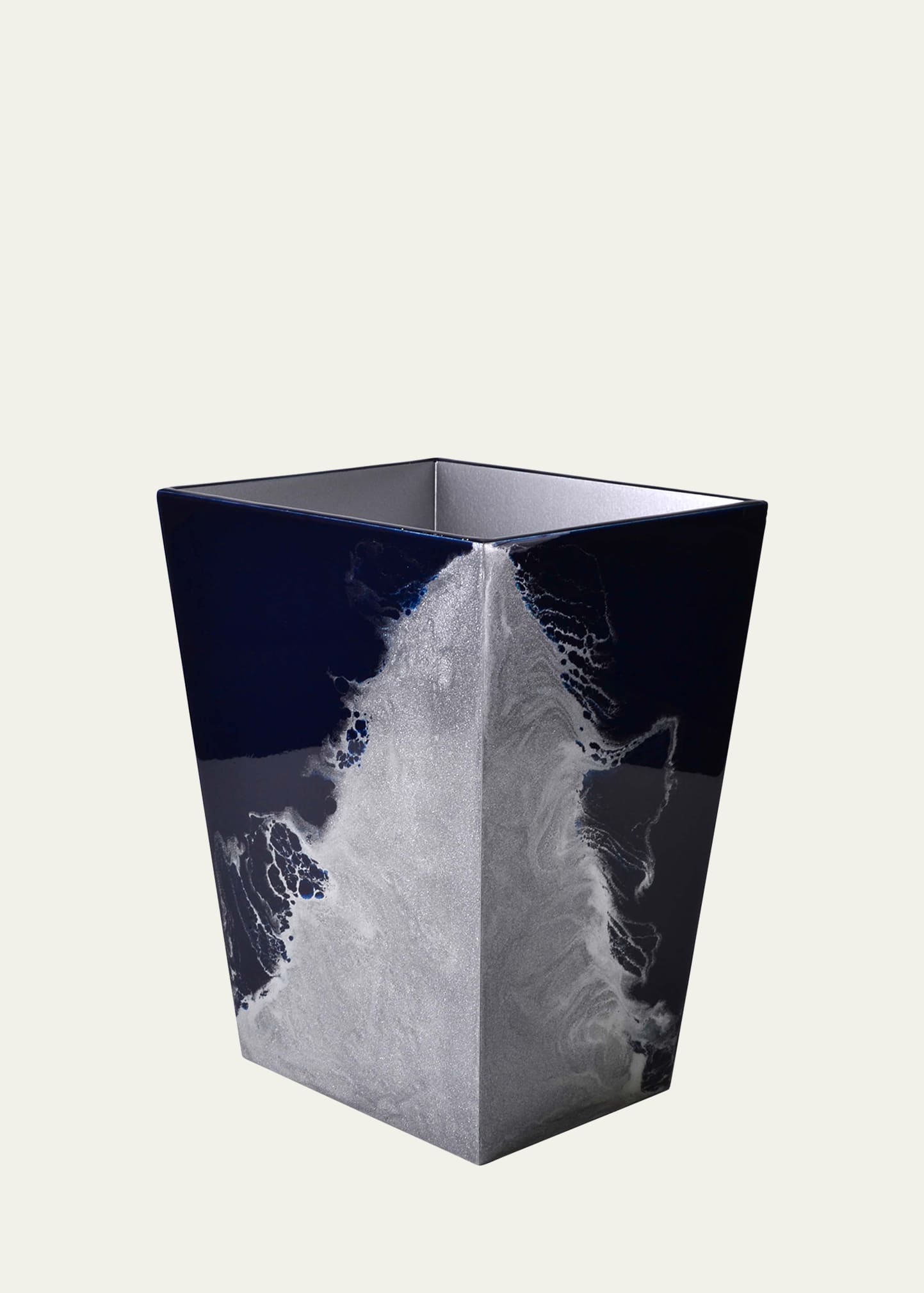 Mike & Ally Lava Wastebasket And Liner In Midnight