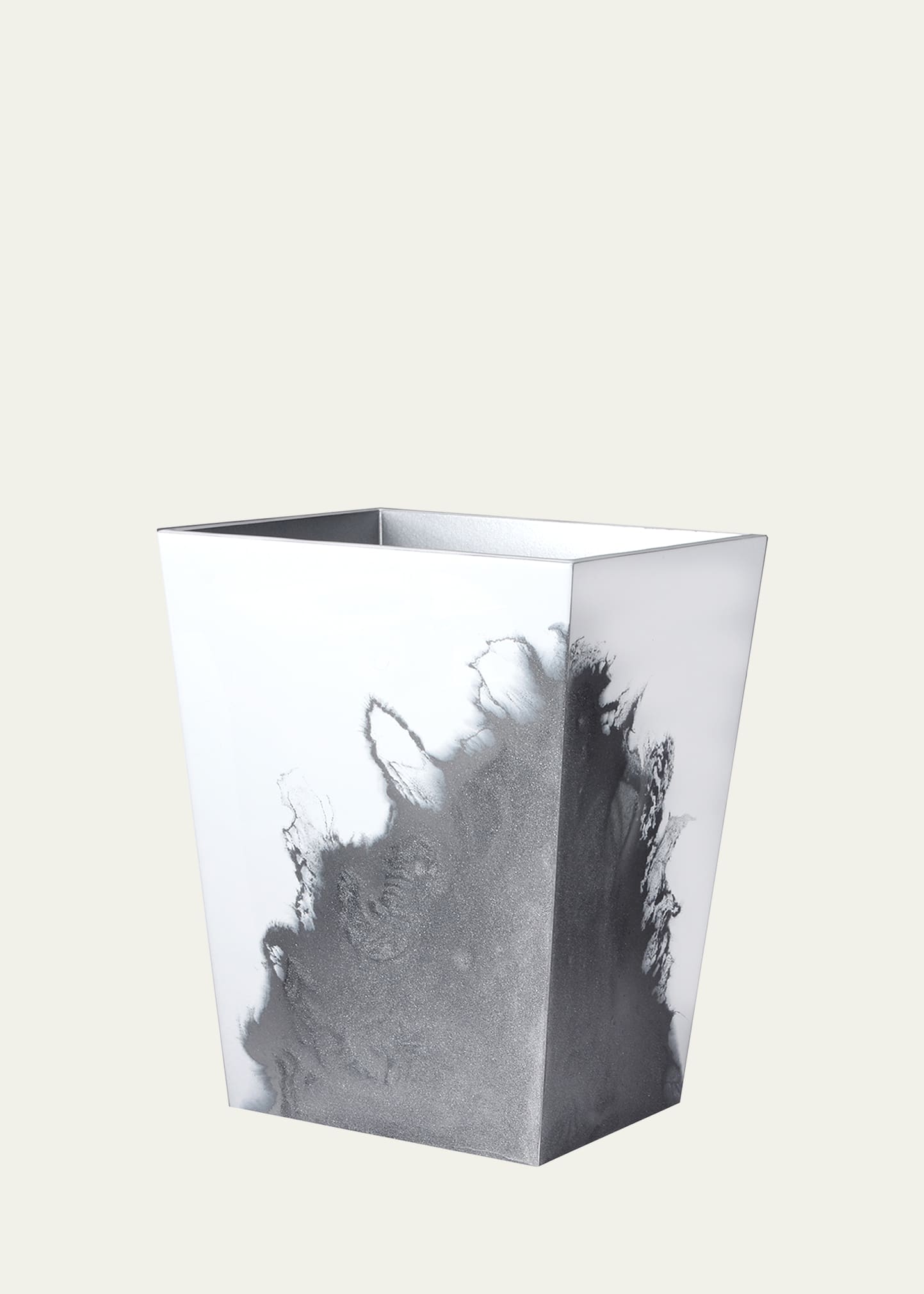 Mike & Ally Lava Wastebasket And Liner In Silver