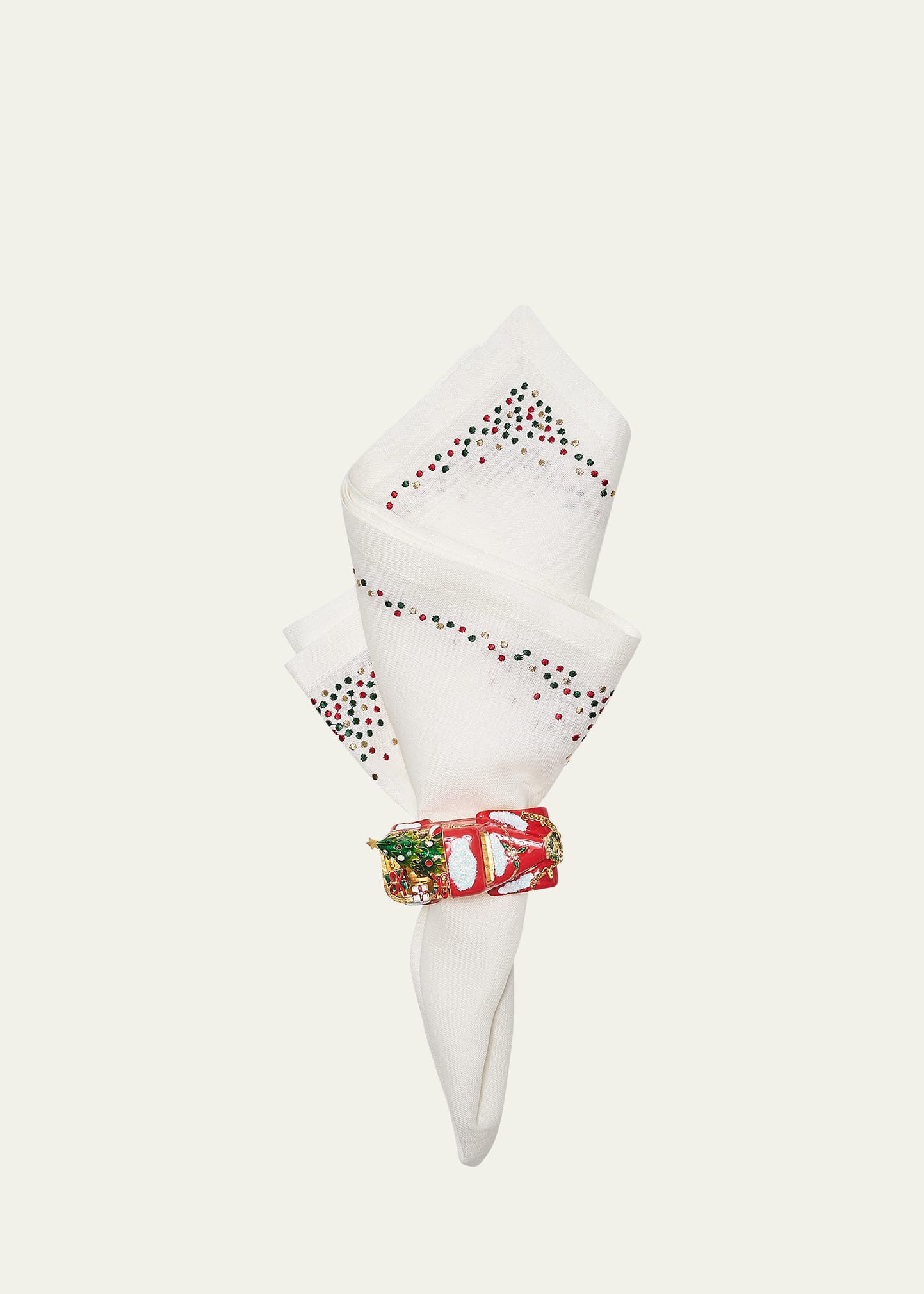 Kim Seybert Pin Dot Christmas Napkin