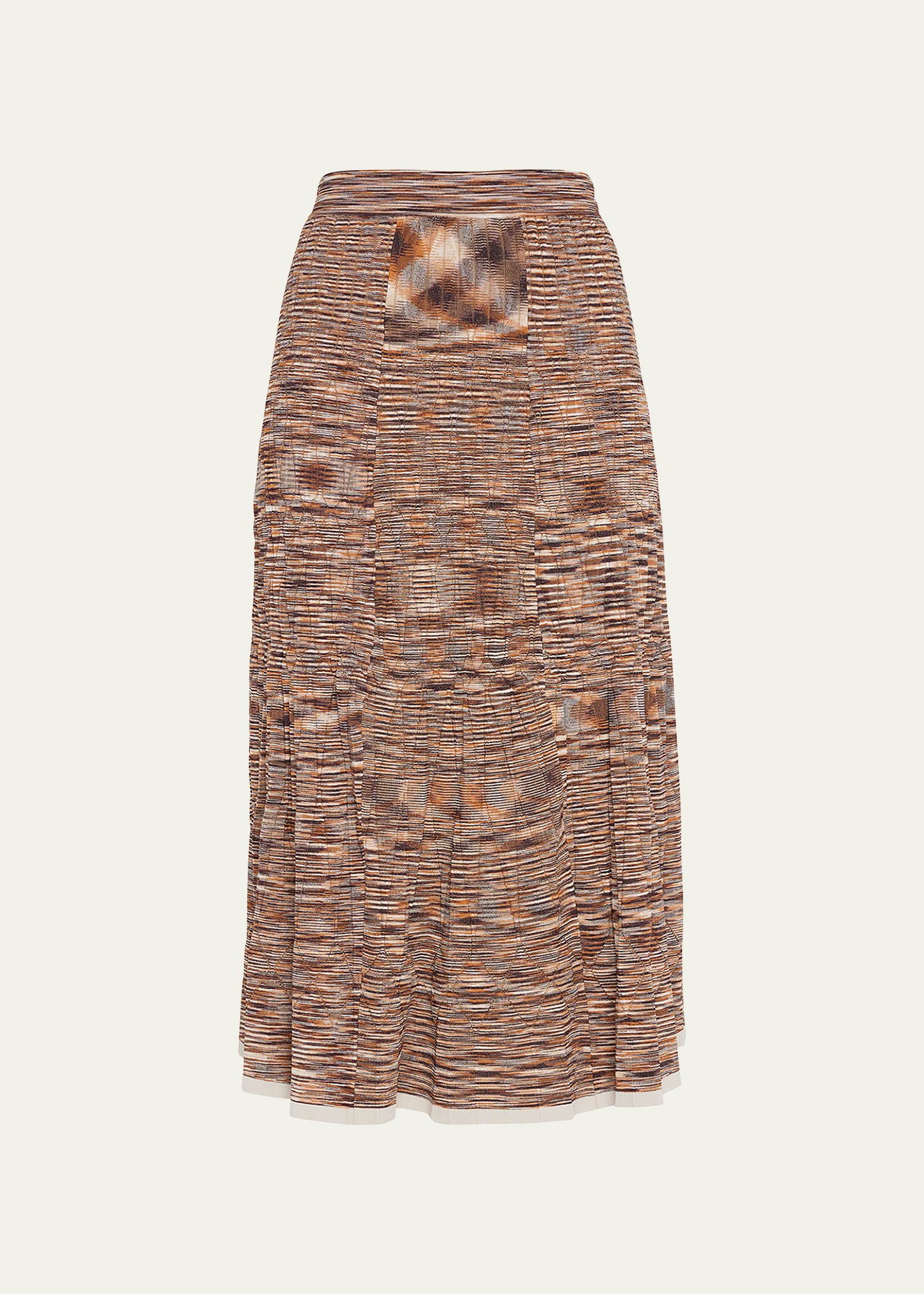 Lida Pleated Spacedye Midi Skirt