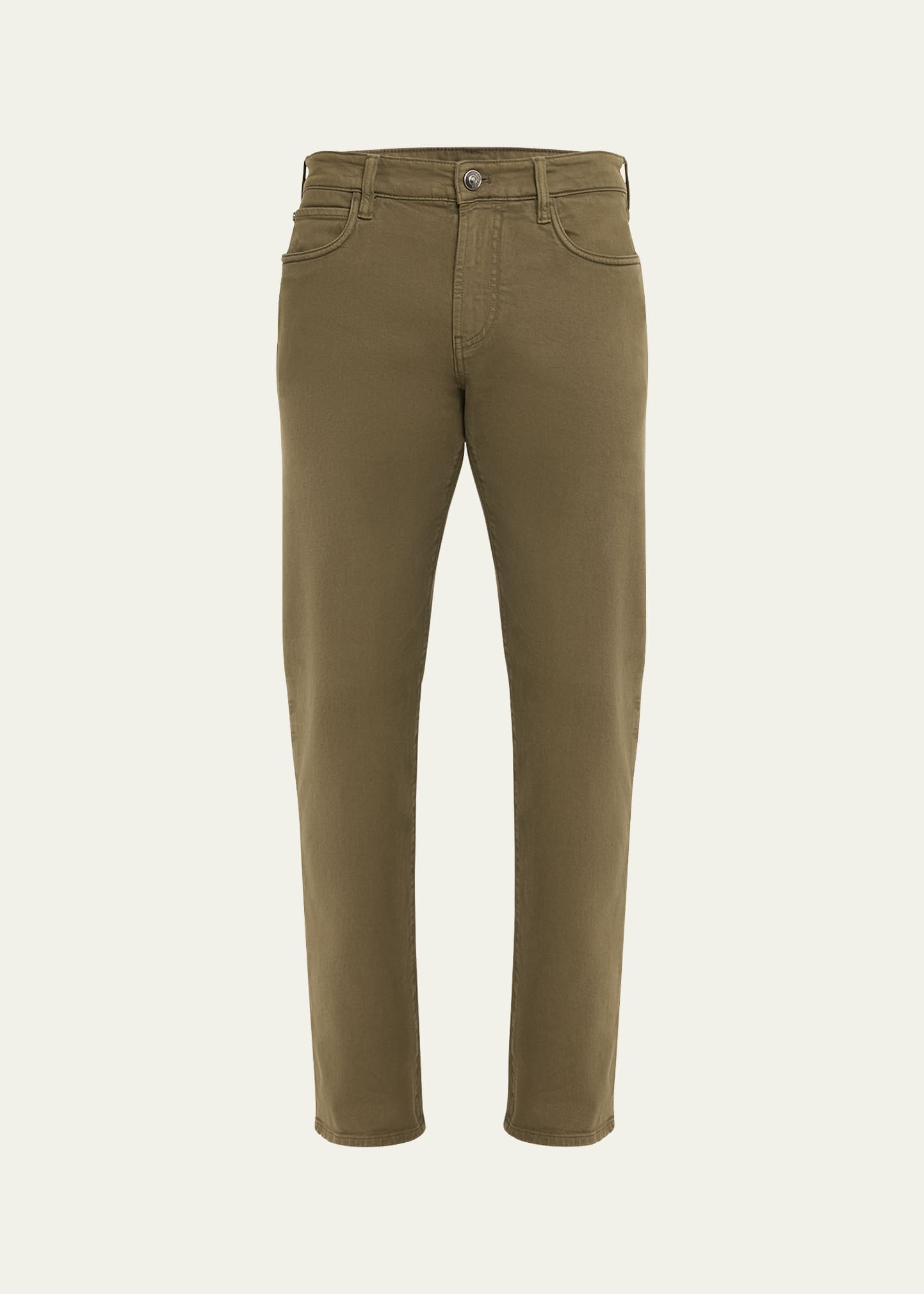 Loro Piana Men's Straight Leg 5-pocket Pants In Leaf Tea