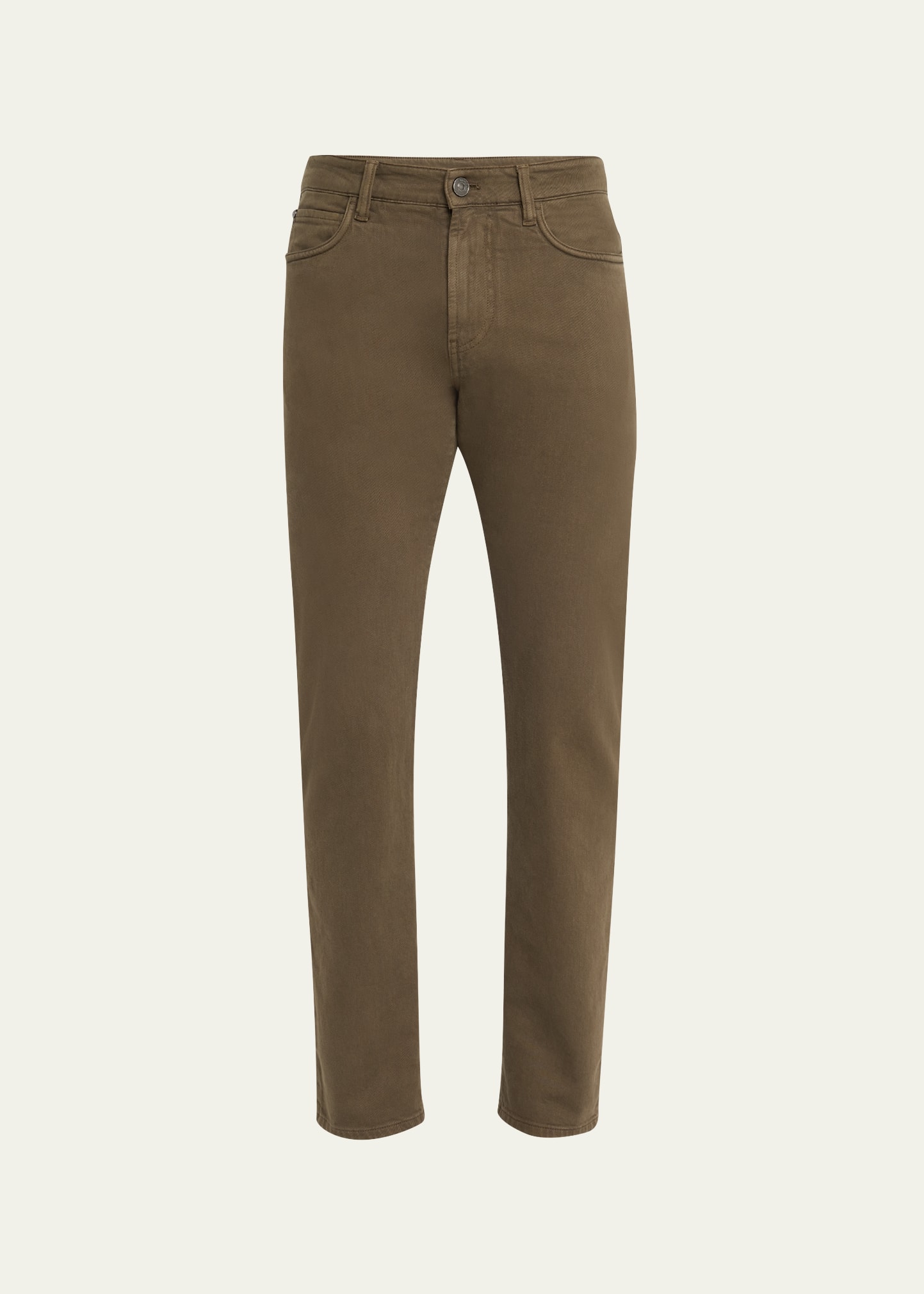Loro Piana Men's Straight Leg 5-pocket Pants In Pond Green