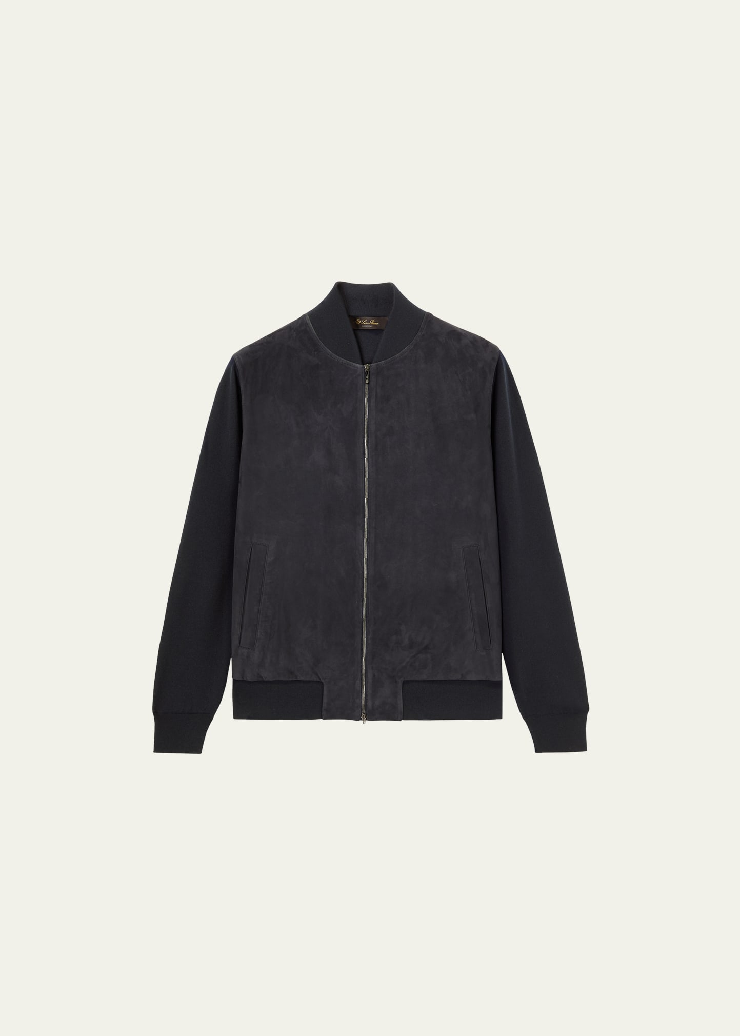 Men's Cashmere & Suede Bomber Jacket