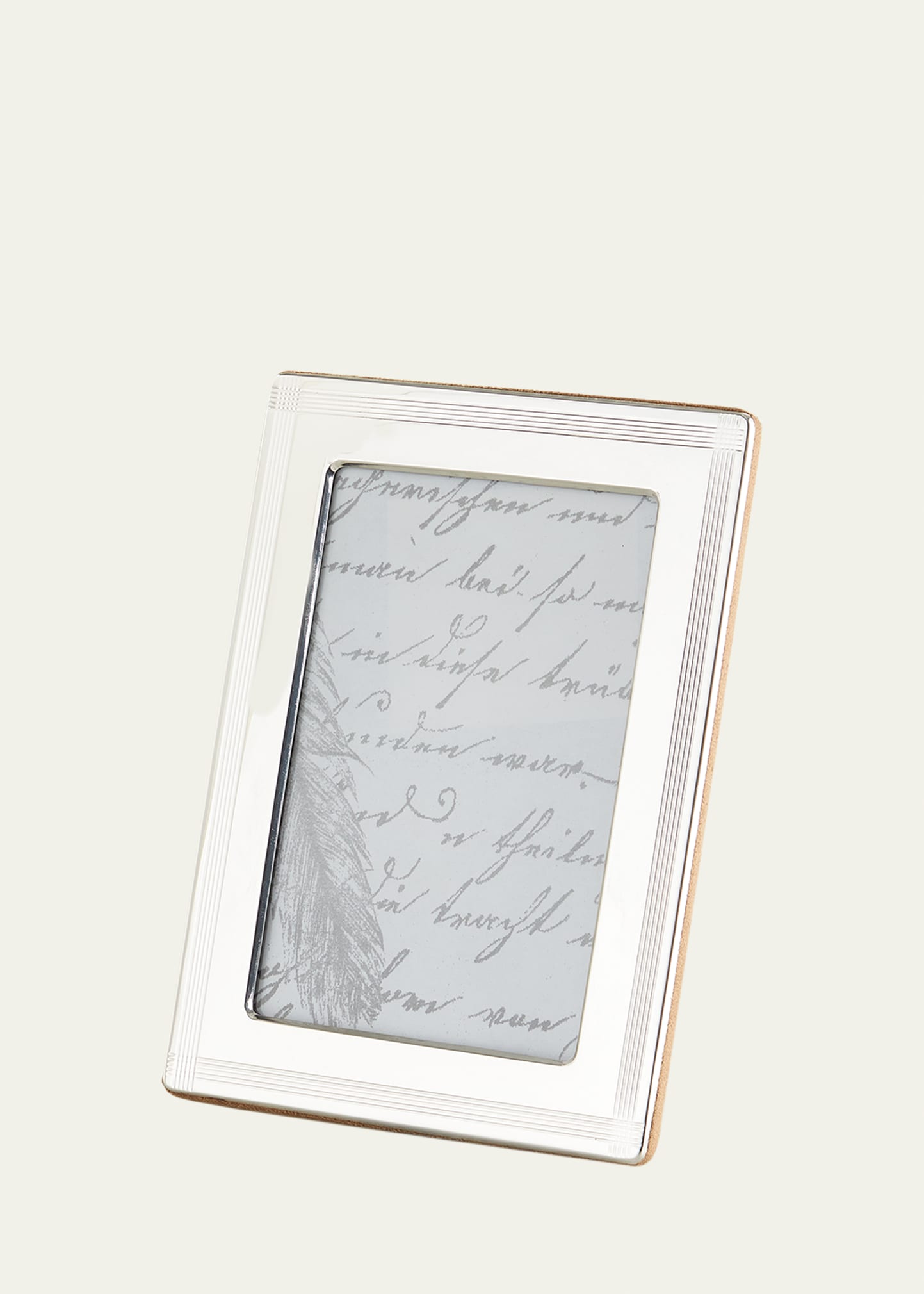 Monica Rich Kosann Cross Hatch Stripe 4" X 6" Picture Frame