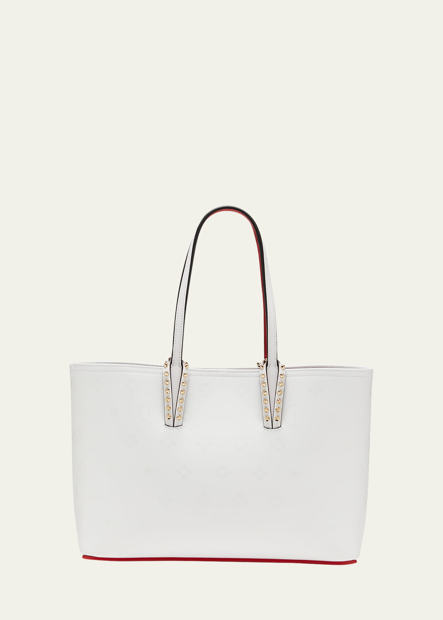 Cabata E/W nano - Tote bag - Calf leather Loubinthesky print - Bianco - Christian  Louboutin