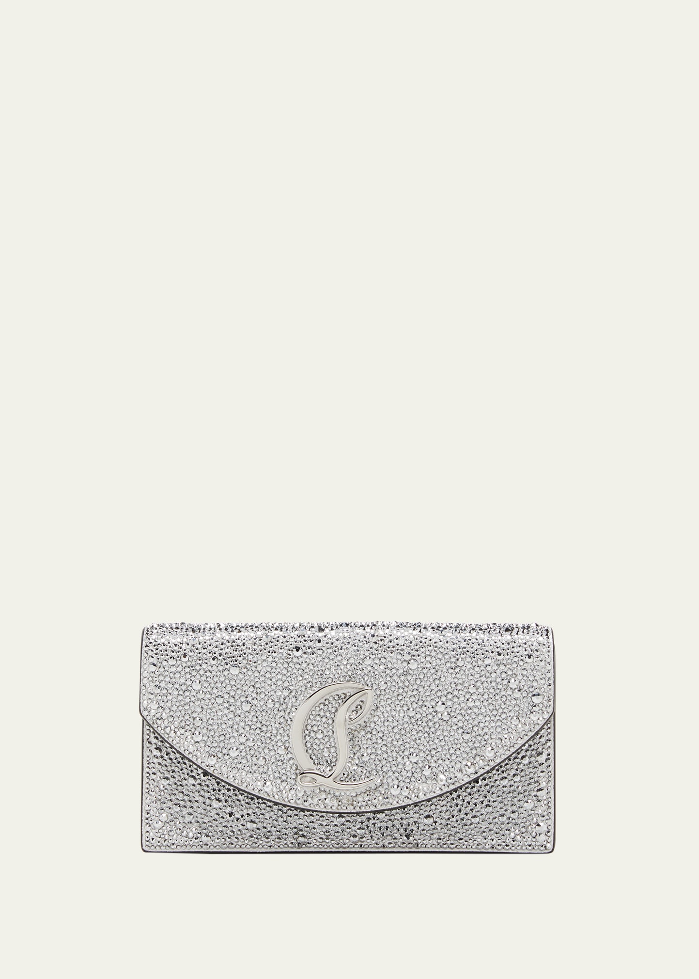 Loubi54 Wallet on Chain in Strass Suede