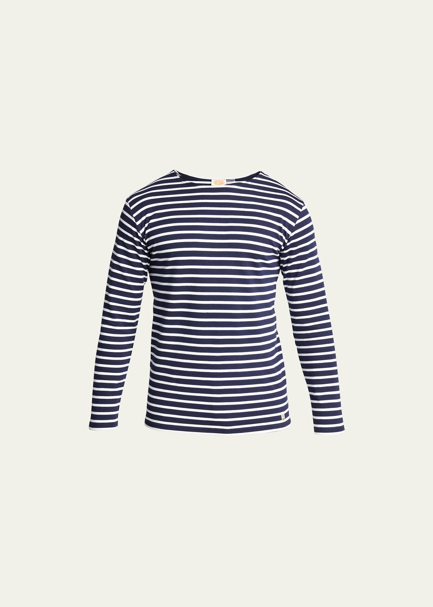 Armor-lux Men's Striped Jersey T-shirt In Navire Blanc
