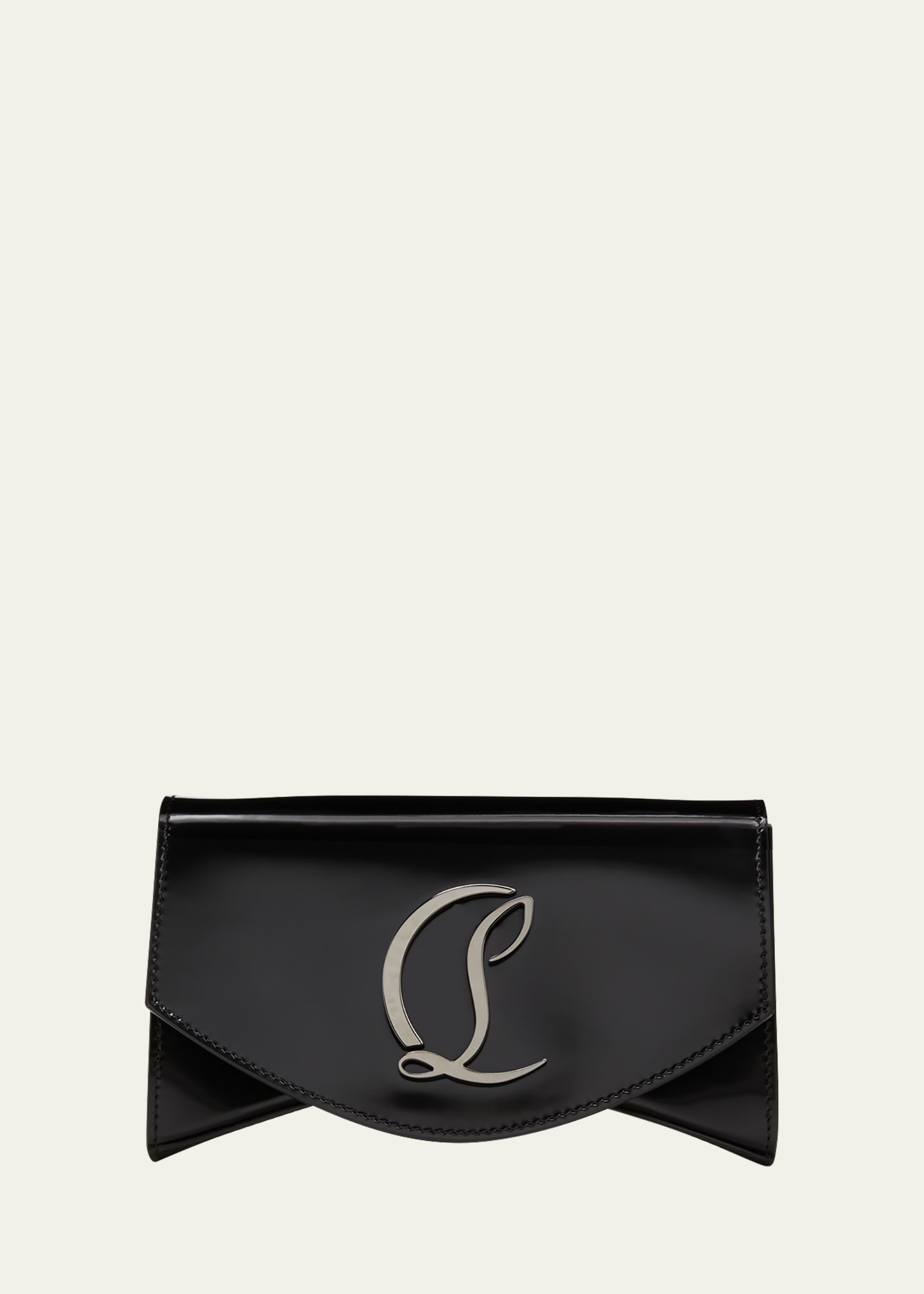 Christian Louboutin Loubi54 Small Calf Leather Crossbody Bag In Black/gunmetal