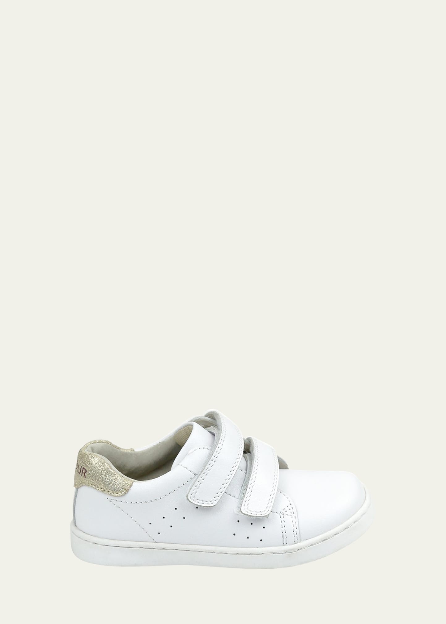 L'amour Shoes Girl's Kenzie Leather Sneakers, Baby/toddlers/kids In White