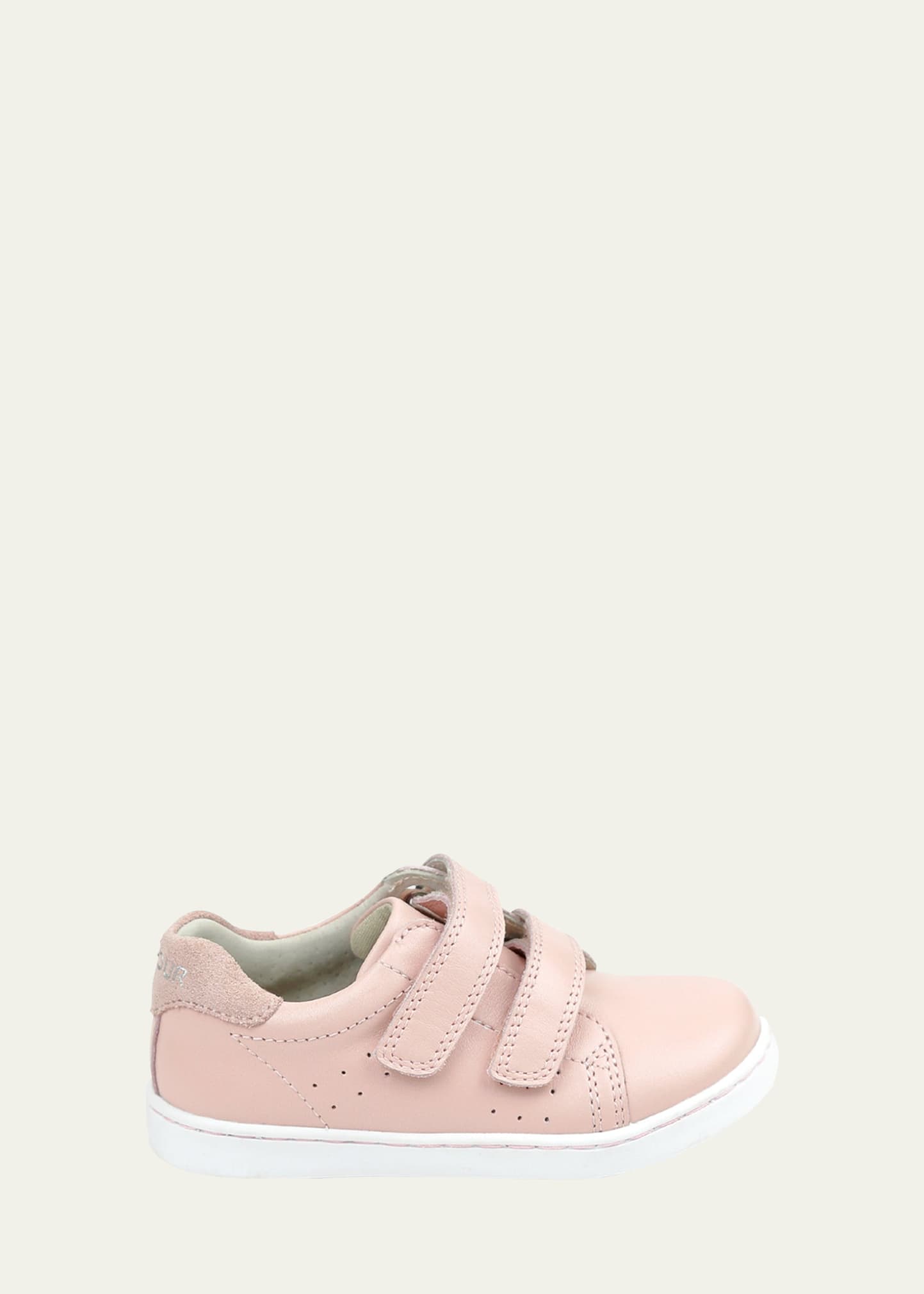 L'amour Shoes Girl's Kenzie Leather Sneakers, Baby/toddlers/kids In Light/pastel Pink