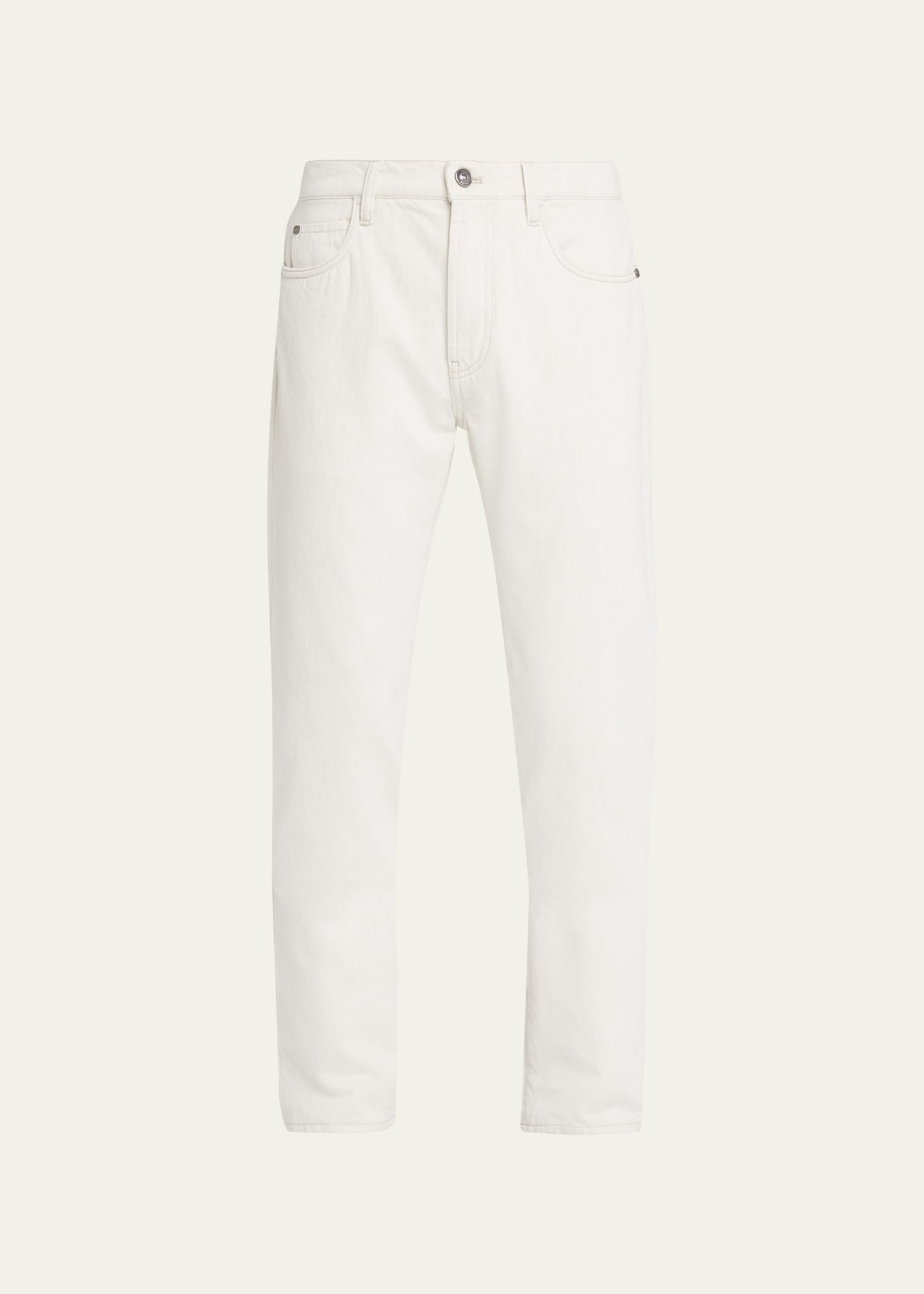 Loro Piana Men's 5-pocket Pants In 101b Marzipan Whi