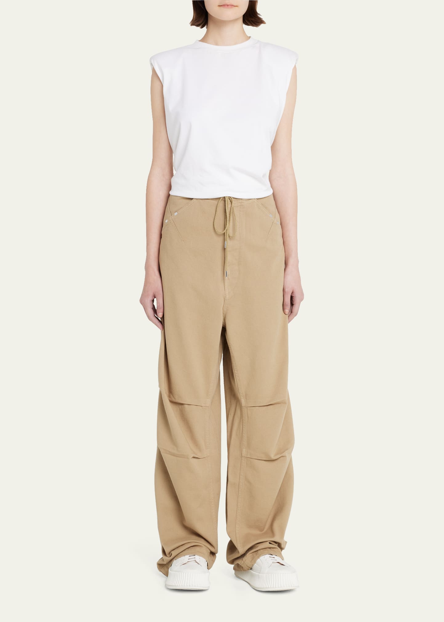 Daisy Drawstring Wide Baggy Cargo Pants