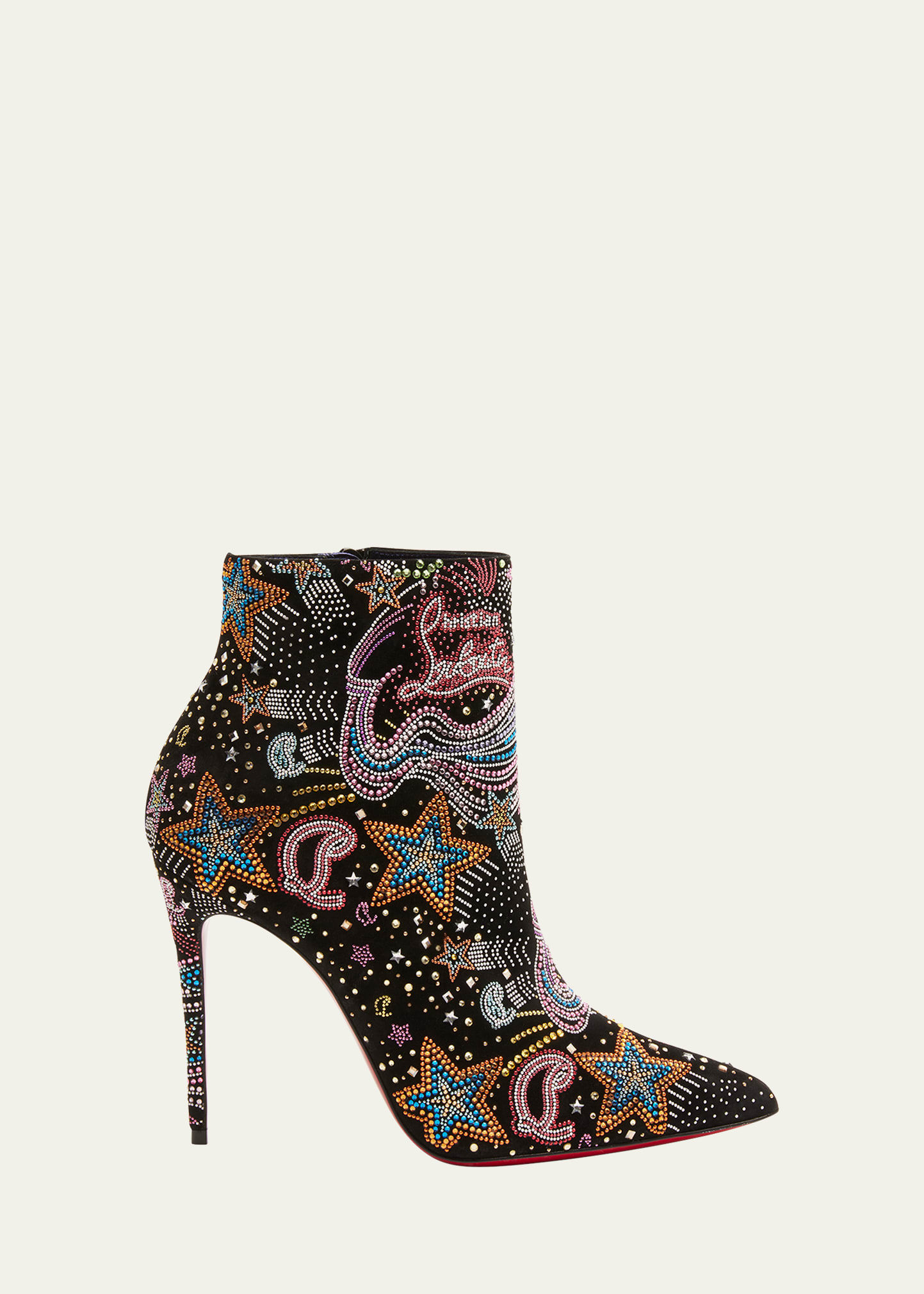 CHRISTIAN LOUBOUTIN SO KATE STARLIGHT RED SOLE BOOTIES 